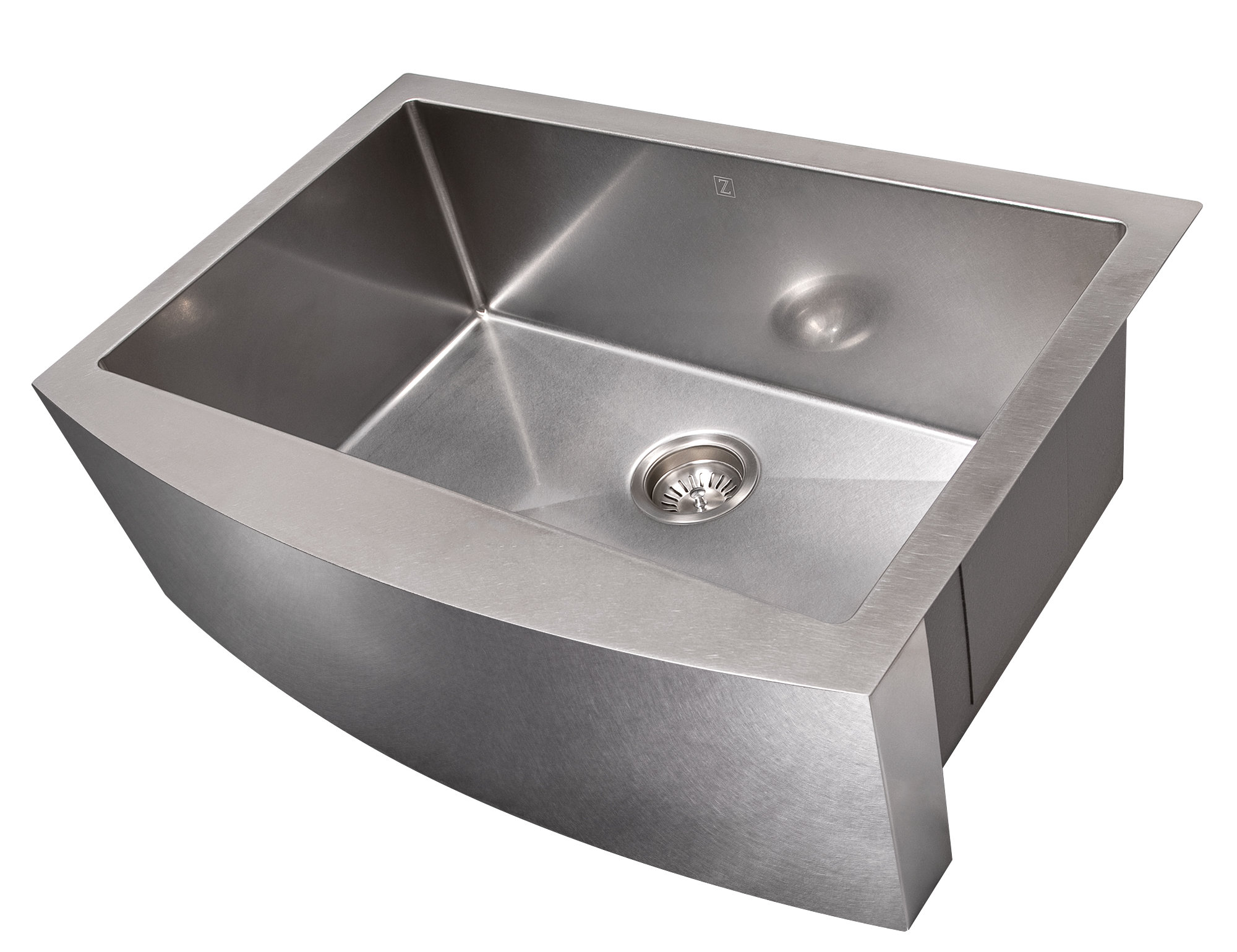 ZLINE Kitchen and Bath DuraSnow® ZLINE 30" Zermatt Farmhouse Apron Mount Single Bowl Fingerprint