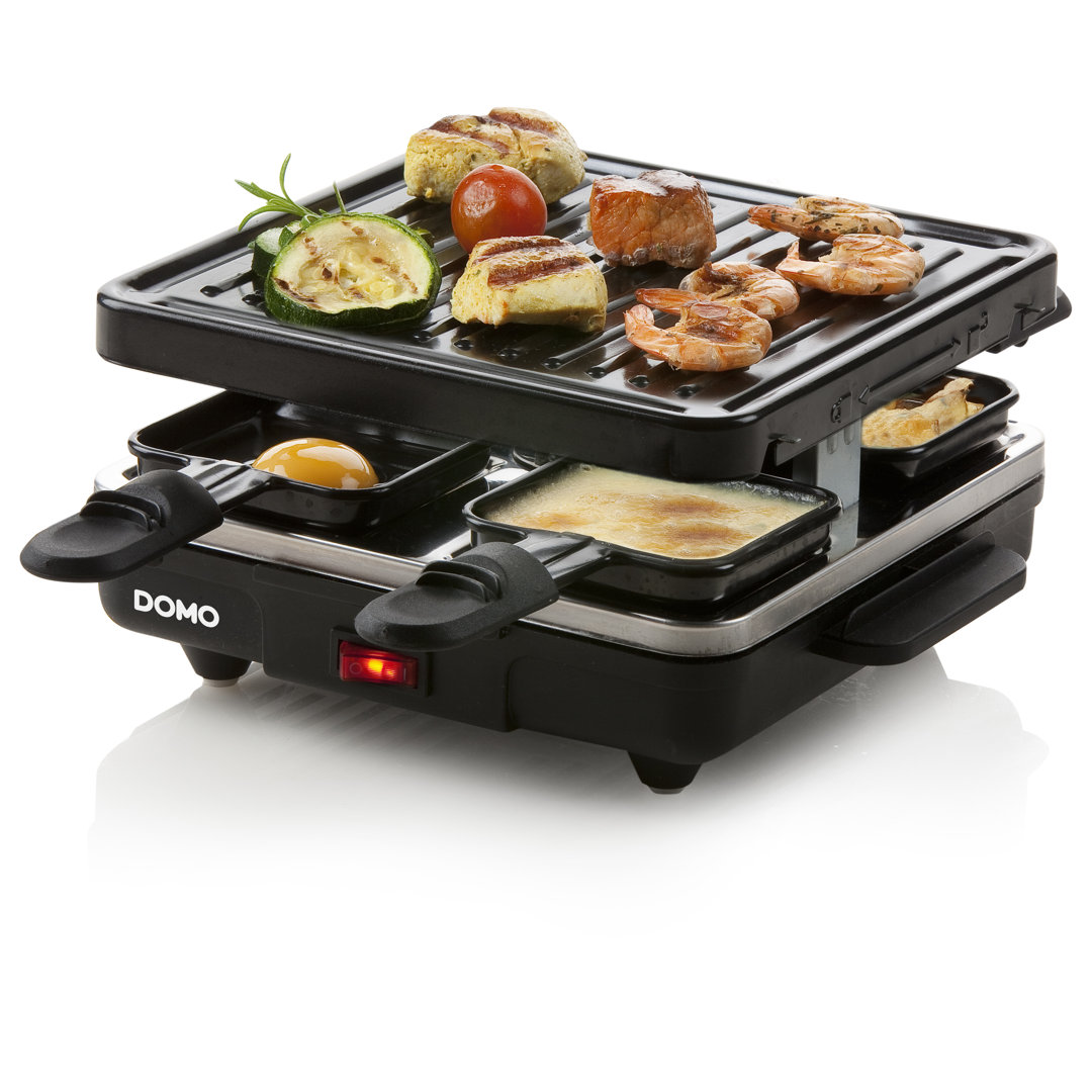 Domo DO9147G 4 Person Electric Raclette Grill in Black