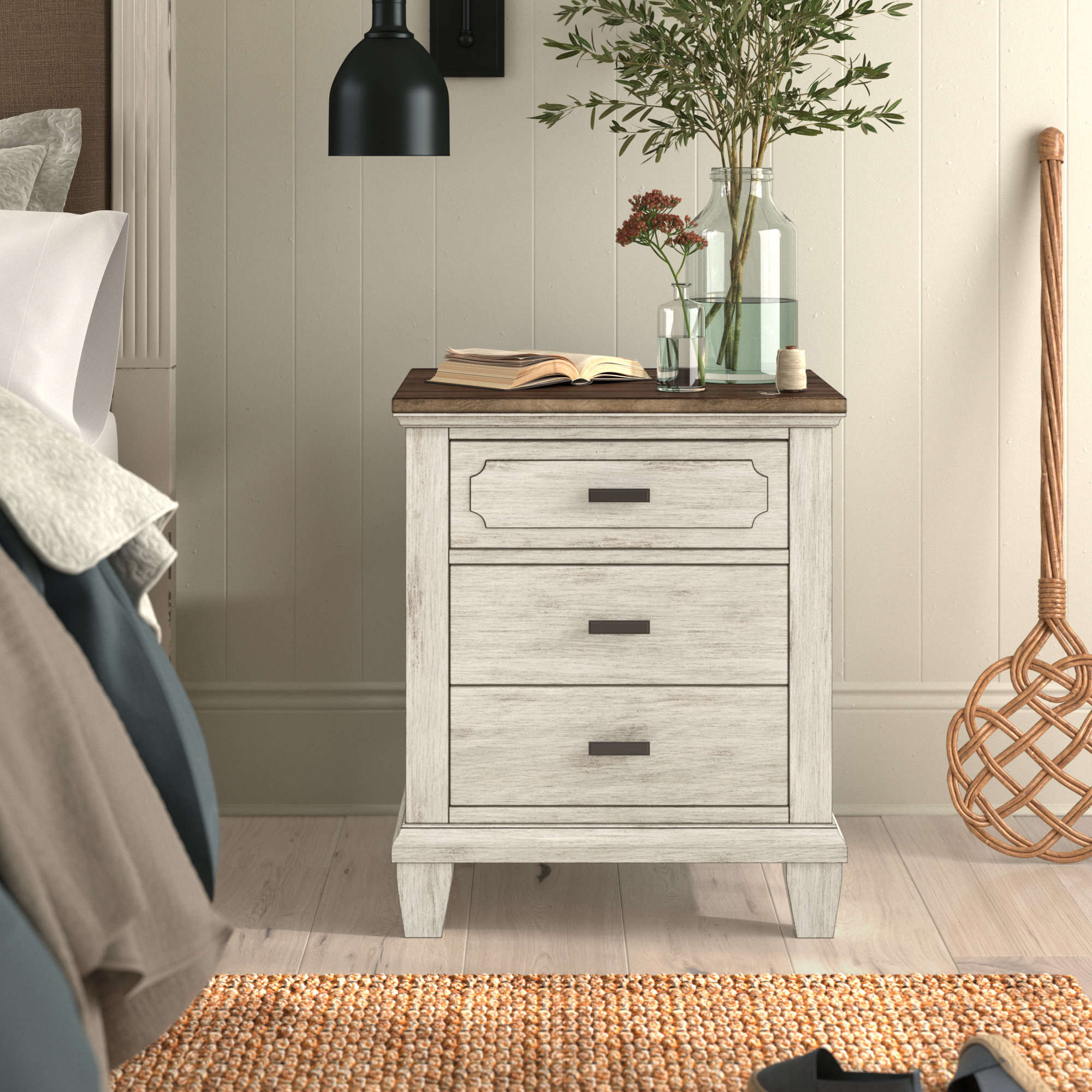 Laurel Foundry Modern Farmhouse Secrist Solid Wood Nightstand & Reviews