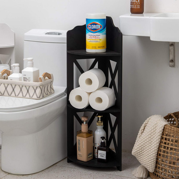 3 Layers Triangular Shower Shelf Bathroom Corner Rack Storage Basket Hanger  ❤ 
