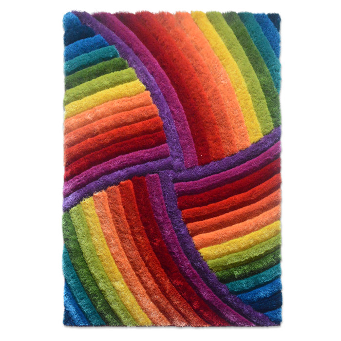 Orren Ellis Performance Red/Yellow Rug & Reviews | Wayfair