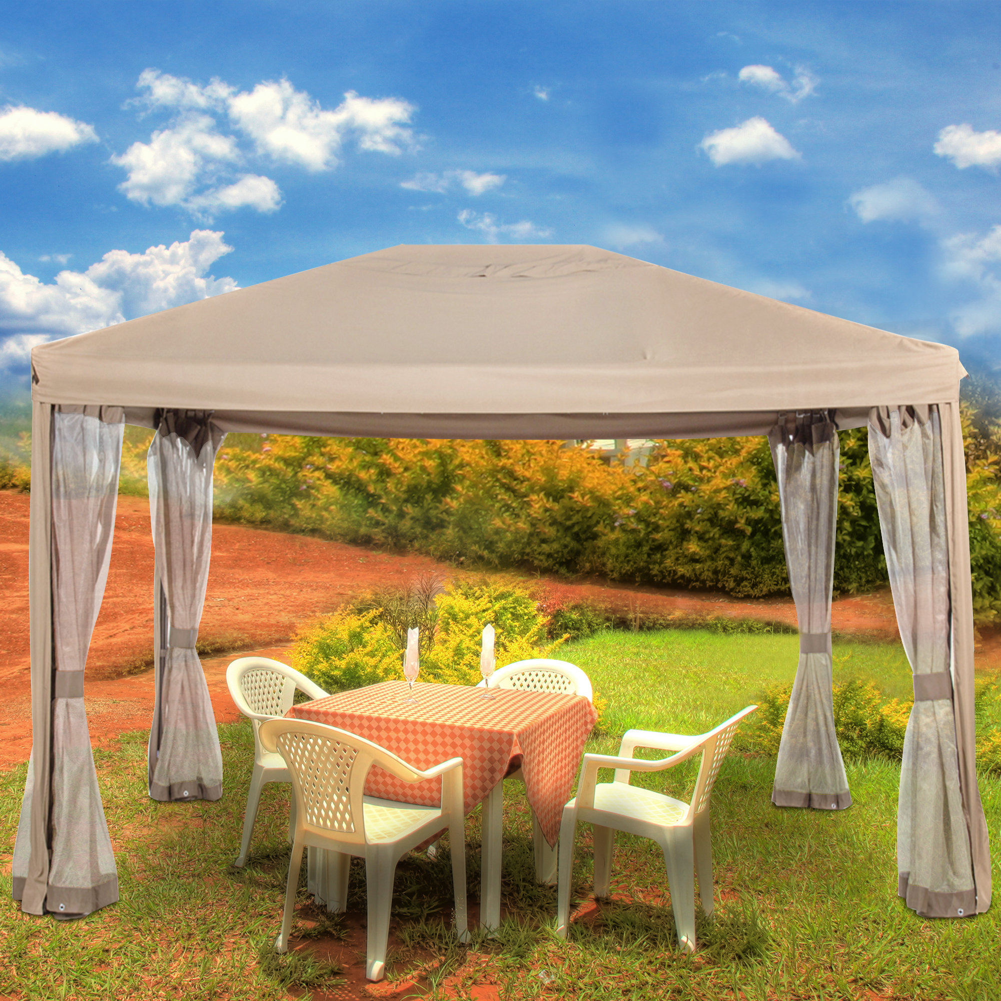 Abba Patio 13 Ft. W x 10 Ft. D Steel Patio Gazebo Wayfair