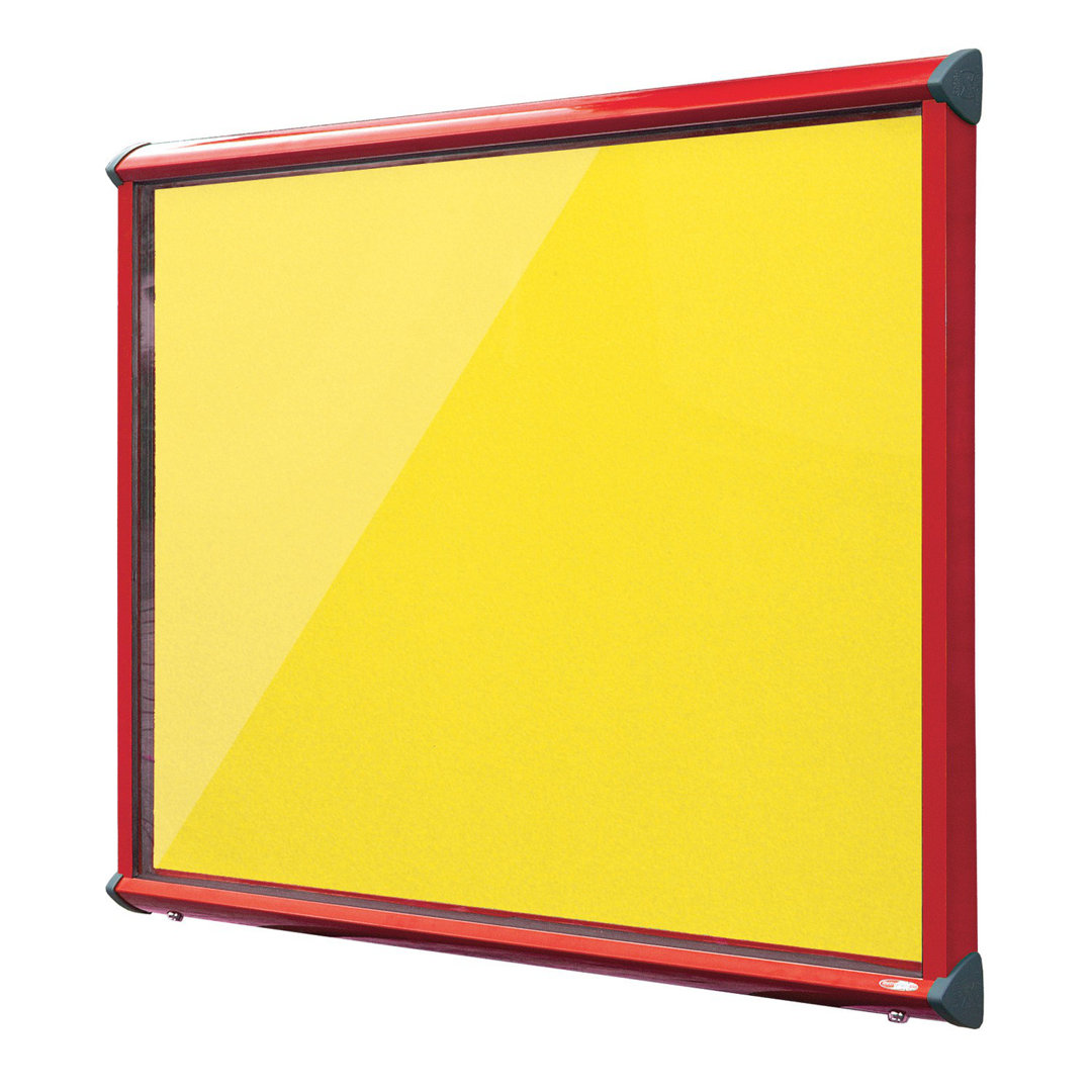 ClearAmbient Pinnwand Größe: 105 cm H x 101,2 cm B, Gestellfarbe: Rot, Farbe: Smaragdgrün