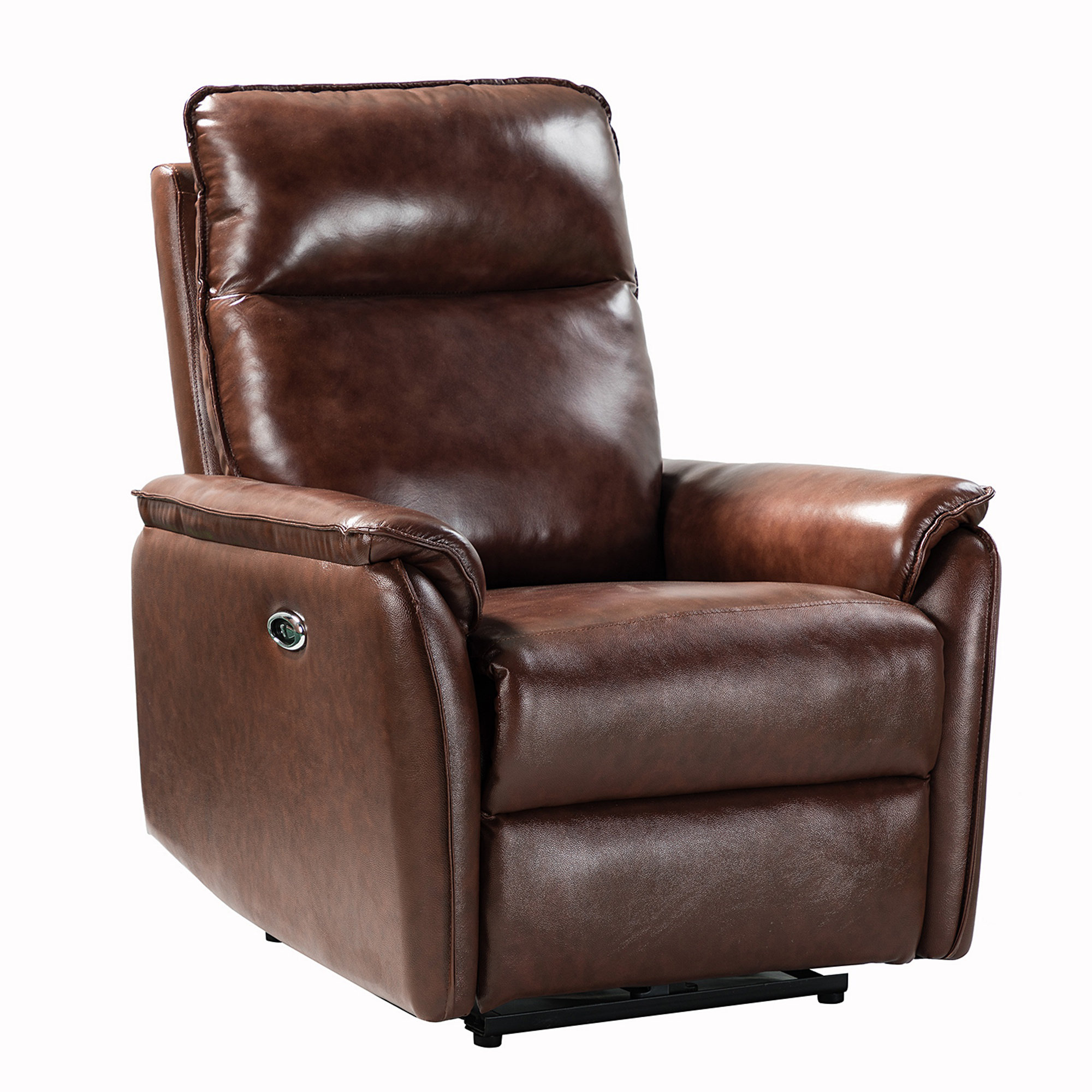 Builddecor Genuine Leather Power Wall Hugger Recliner Wayfair