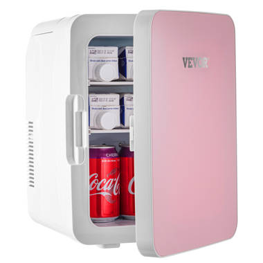chefman 0.52 cu ft portable mini mirrored personal fridge
