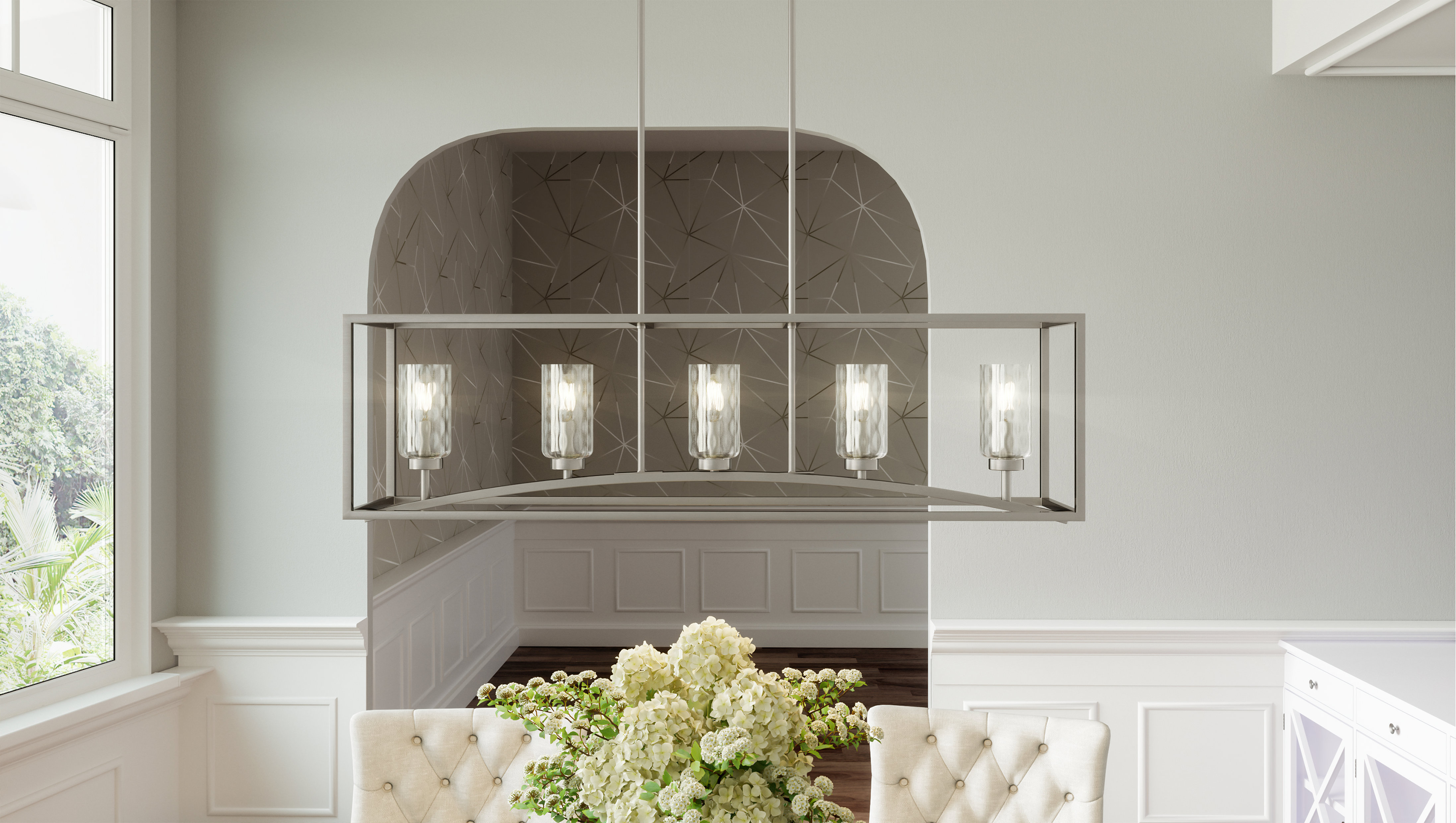 Longshore Tides Darian 5 Light Kitchen Island Rectangle Pendant