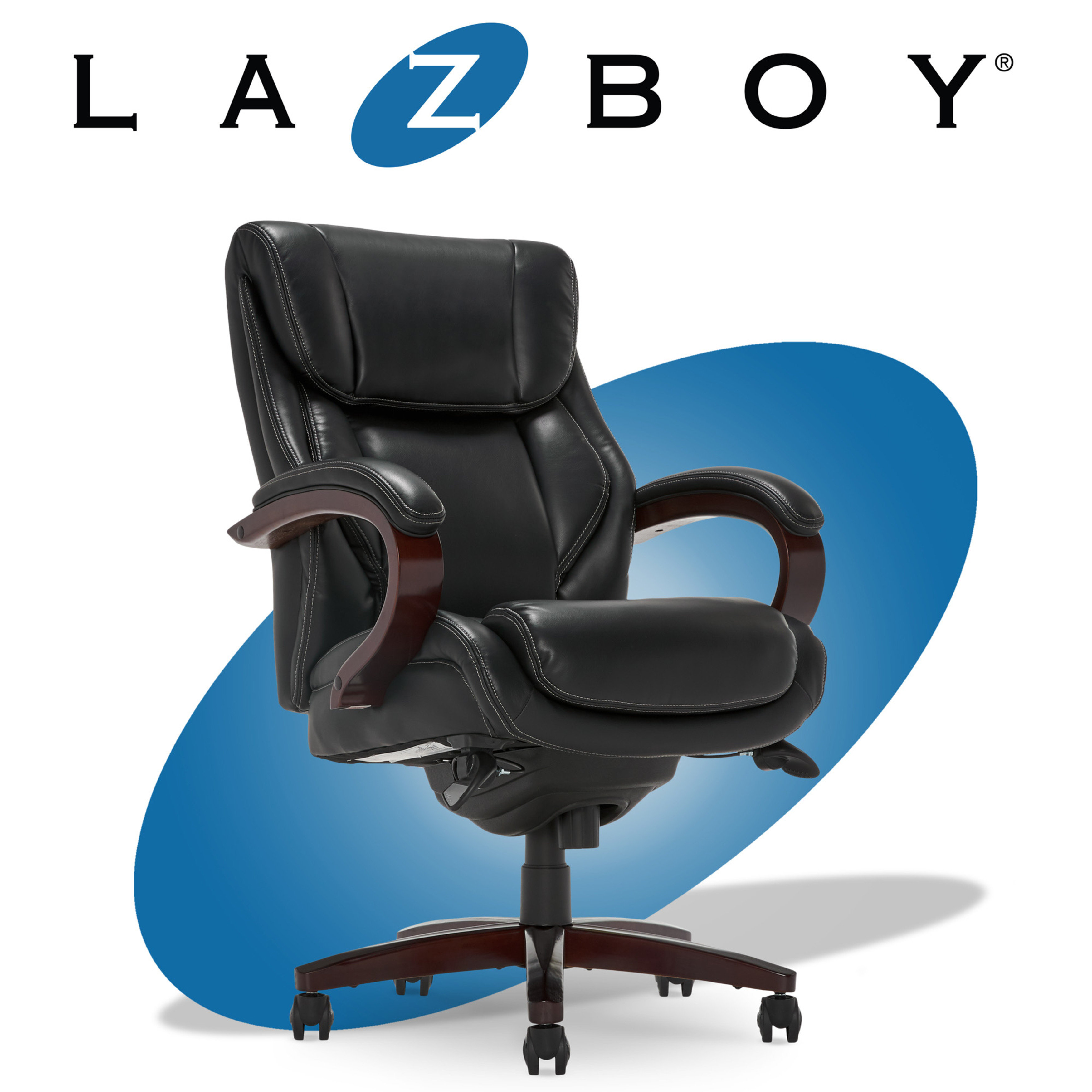 LaZBoy Bellamy Executive Office Chair with Memory Foam Cushions