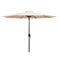 Umbrella Treasure Garden Premium 6-Foot Push Button Tilt with Alum Black Frame 