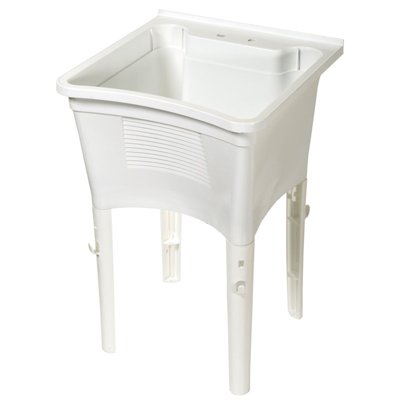 Zenith 24 quot x 24 quot Free Standing Laundry Sink Wayfair Canada Zenith 24 quot x 24 quot Free Standing Laundry Sink Wayfair Canada