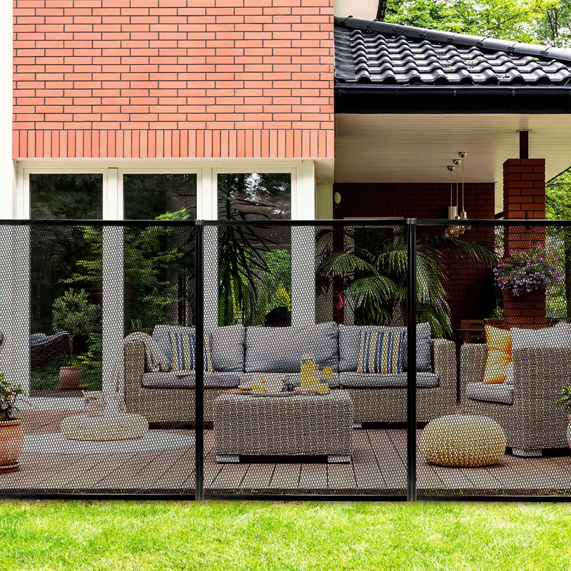 NEWNICY 48’’ H x 144’’ W Black Mesh Fencing with 1 Panel(s) Included