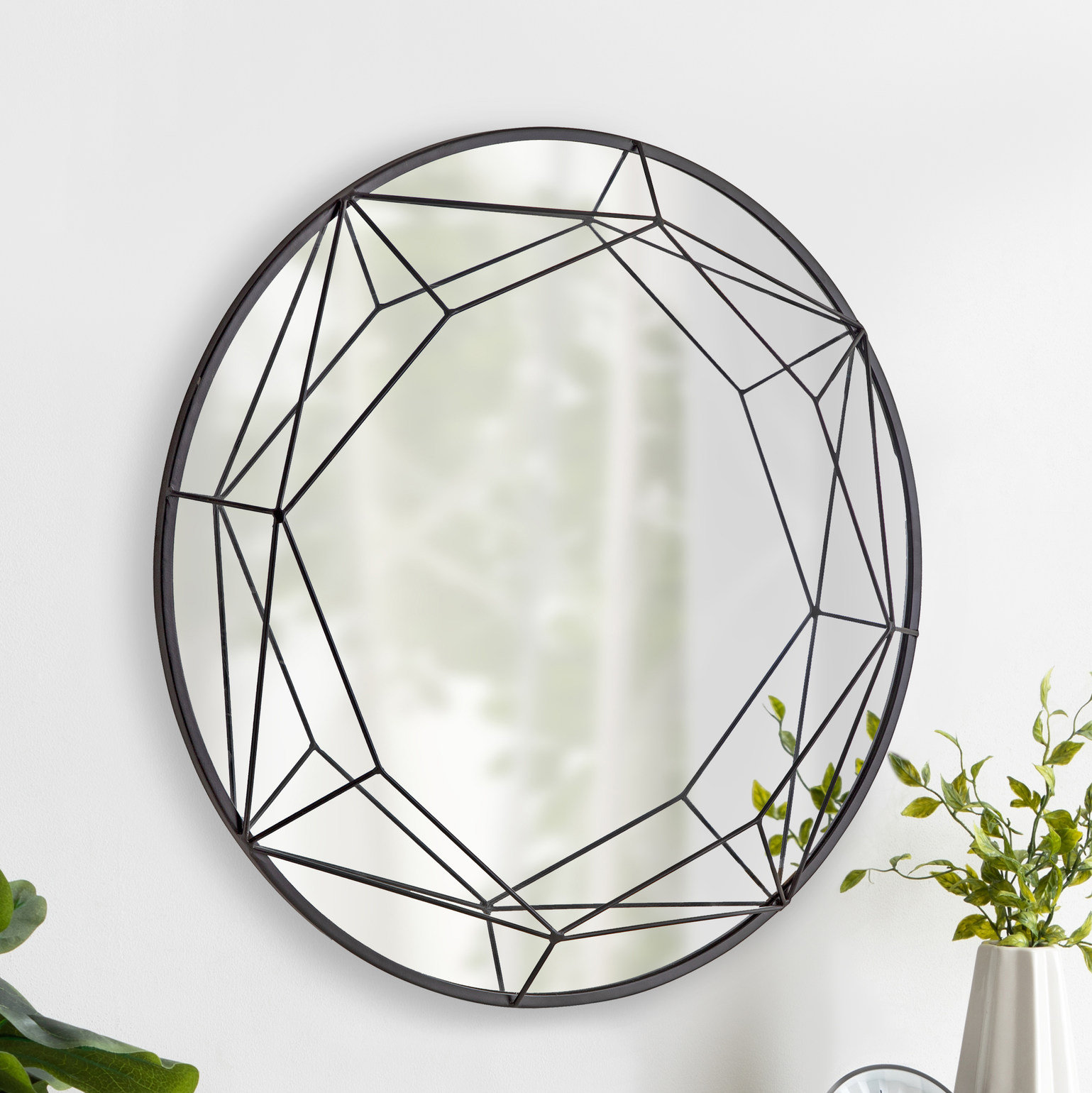 Everly Quinn Winfred Round Metal Wall Mirror & Reviews Wayfair