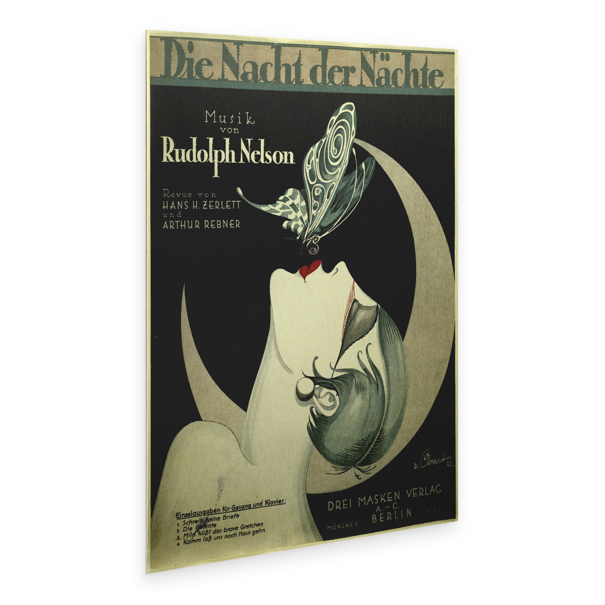 Trinx Art Deco Music Sheet by Print Wayfair