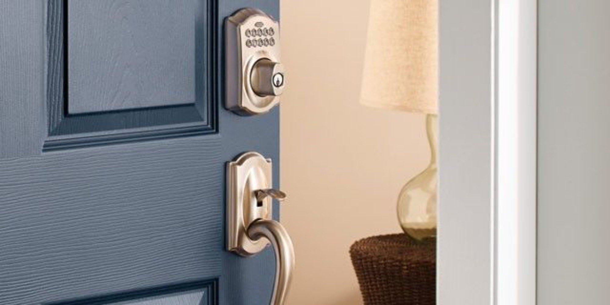 Schlage Lifetime Brass Complete Handle With Knob And Deadbolt Entry Set