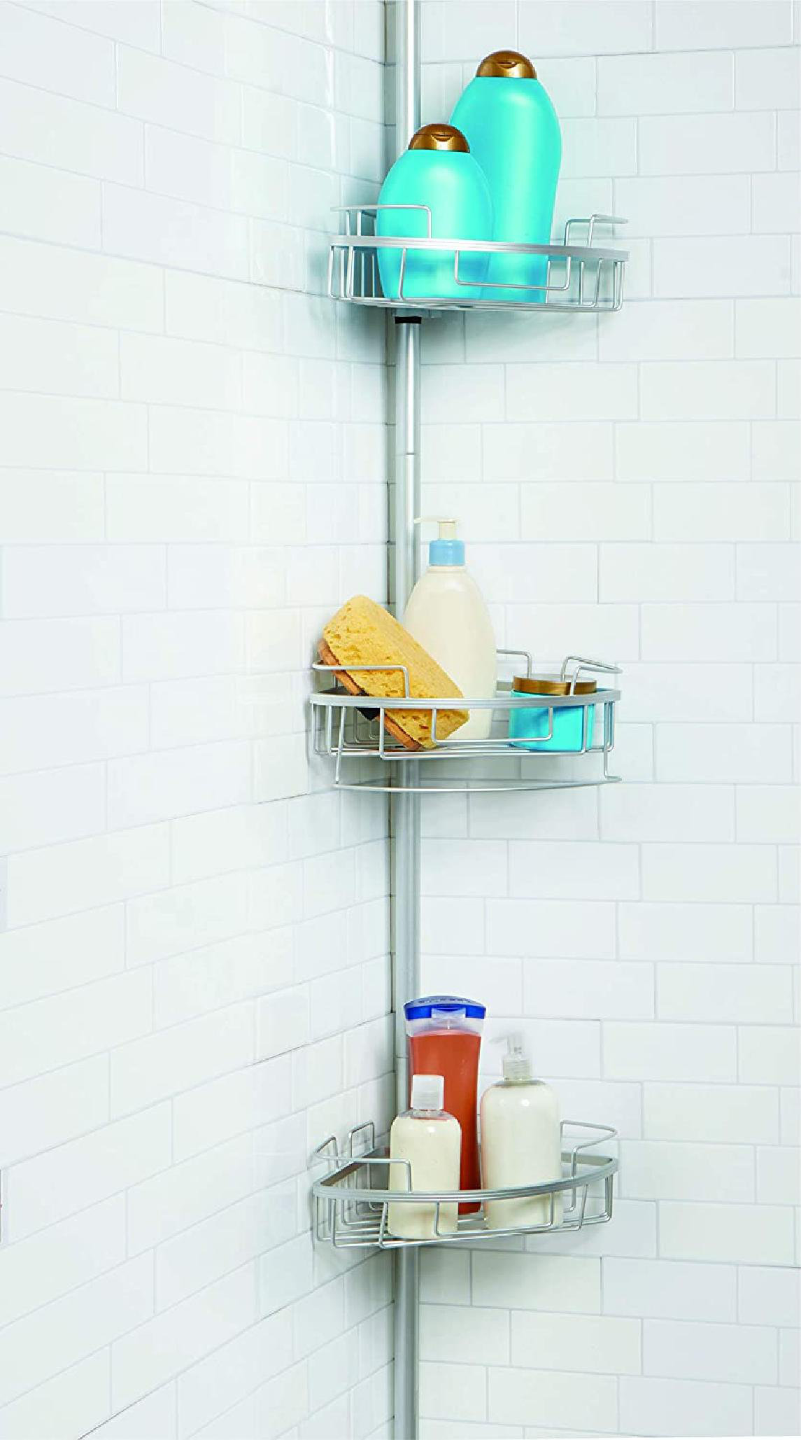 Rebrilliant Debraann Tension Pole Stainless Steel Shower Caddy Wayfair