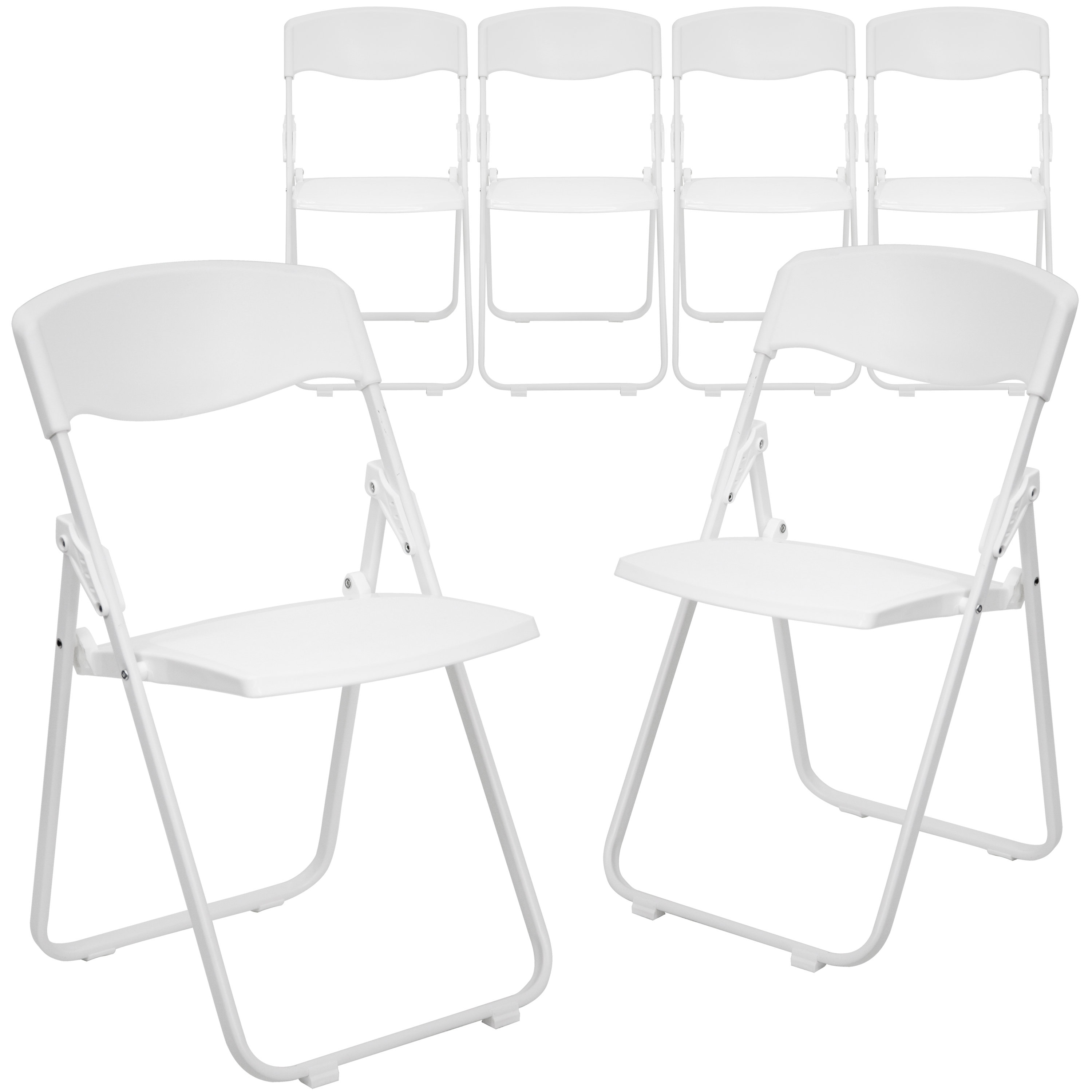 Inbox Zero 500 lb. Capacity Heavy Duty Plastic Folding Chair & Reviews