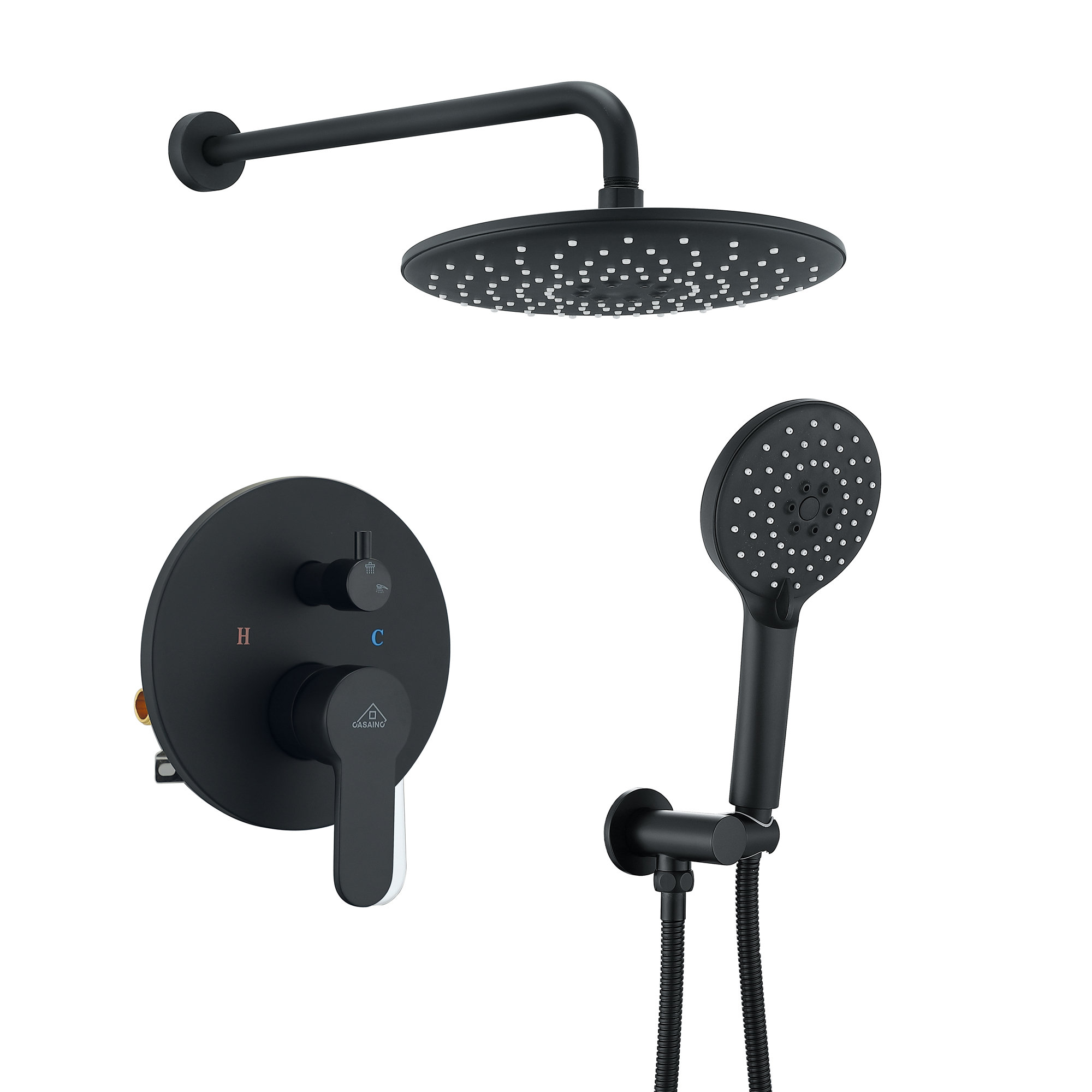 CASAINC Pressure Balanced Complete Shower System With RoughIn Valve