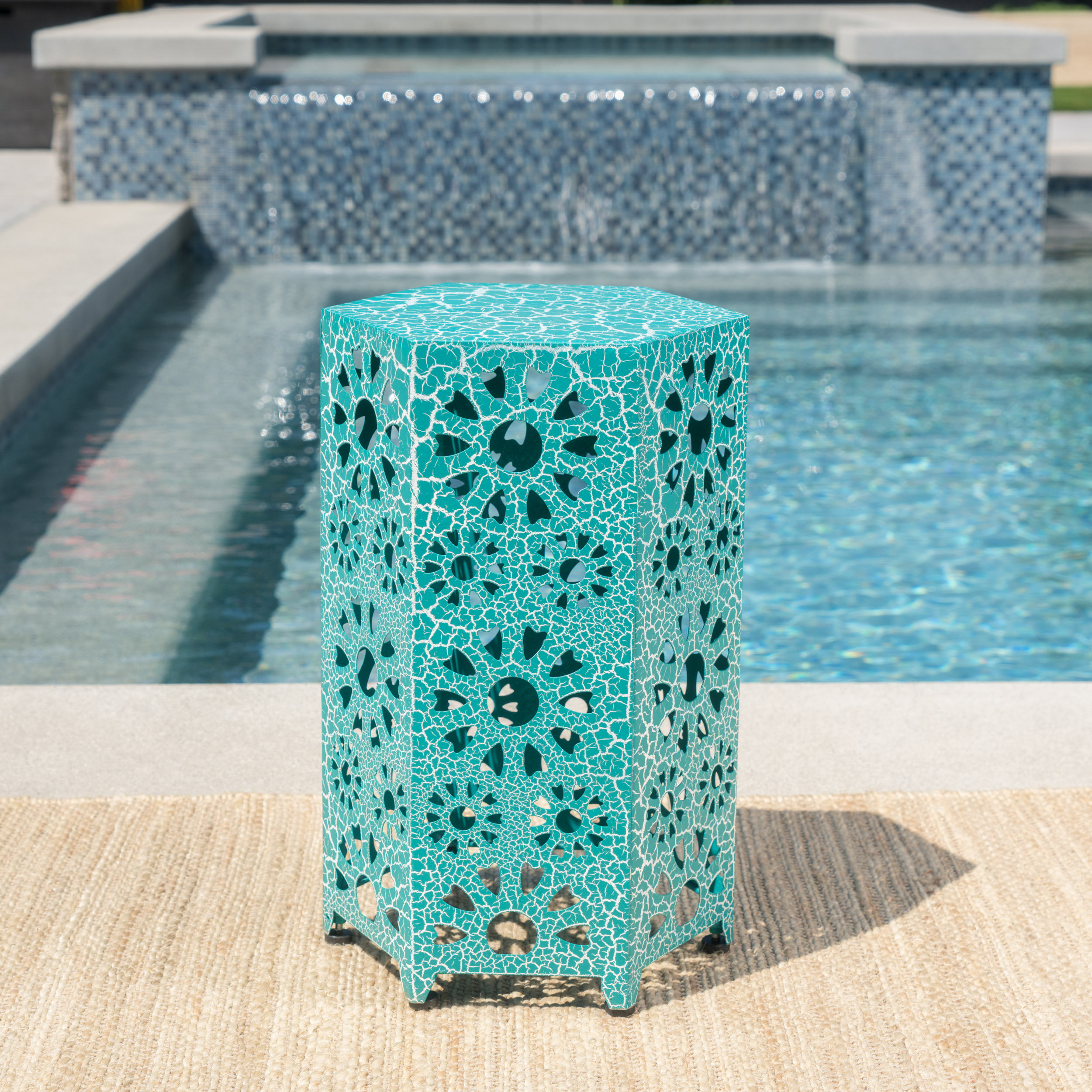 Ebern Designs Balentine 22'' Tall Iron Frame End Table & Reviews Wayfair