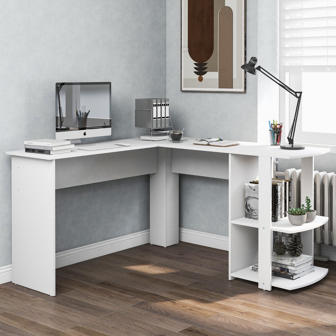 L-Shape Computer Desk white