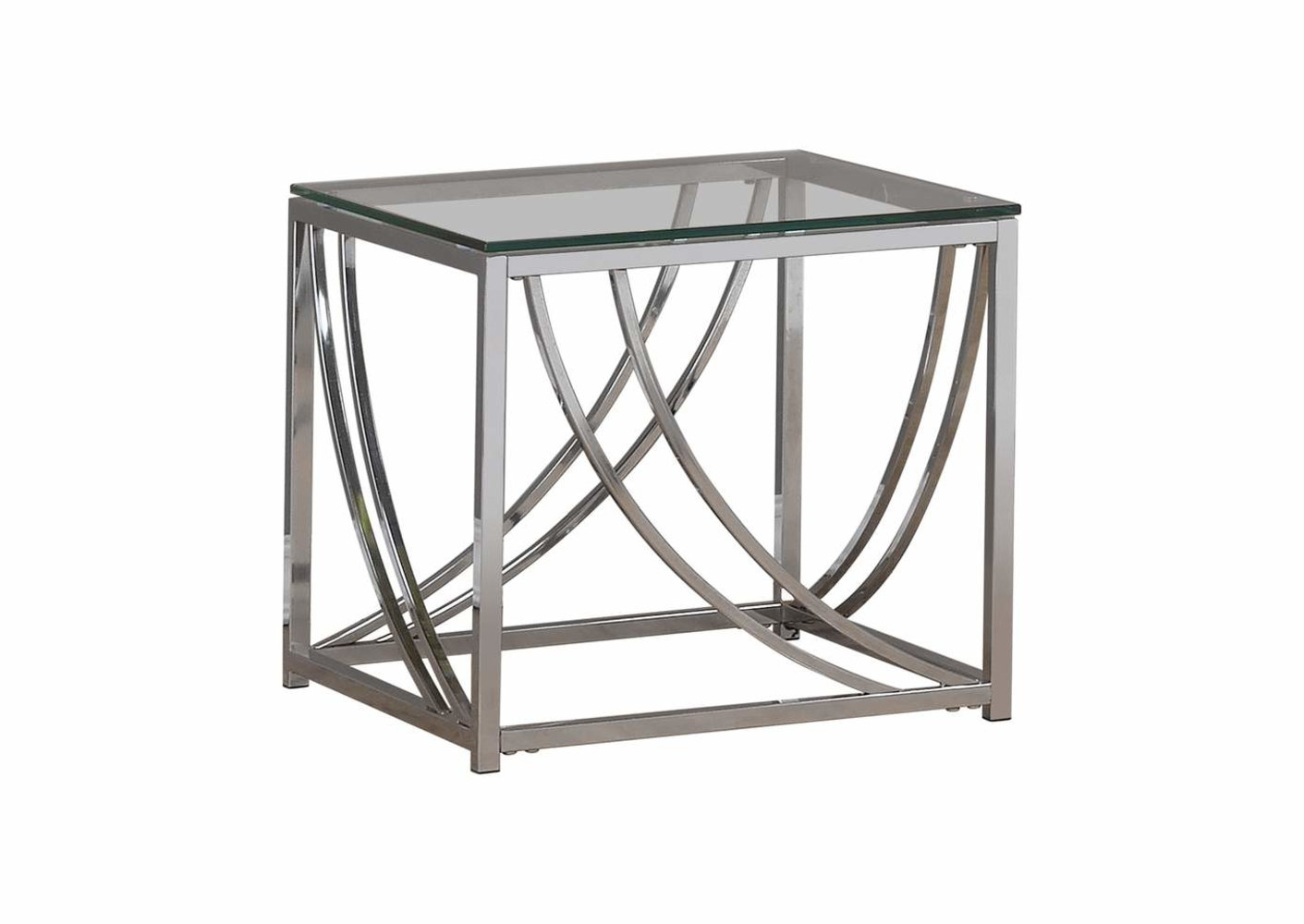 Orren Ellis Ailun 19'' Tall Glass Frame End Table Wayfair