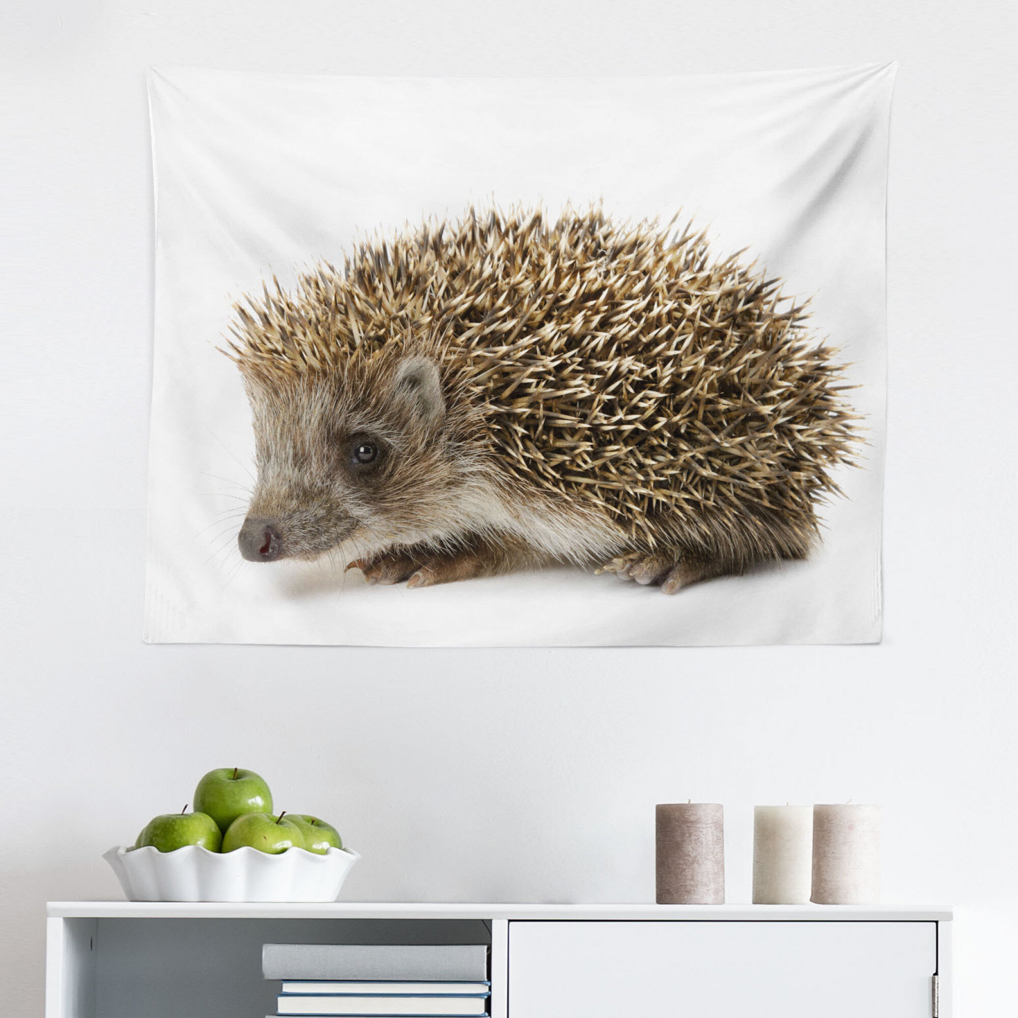 East Urban Home Ambesonne Hedgehog Tapestry, Small Mammal With Spiked Hair  On Its Back And Sides Wildlife Photography, Fabric Wall Hanging Decor For  Bedroom Living Room Dorm, 28