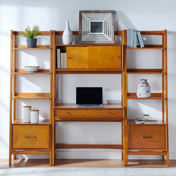 wood industrial desk