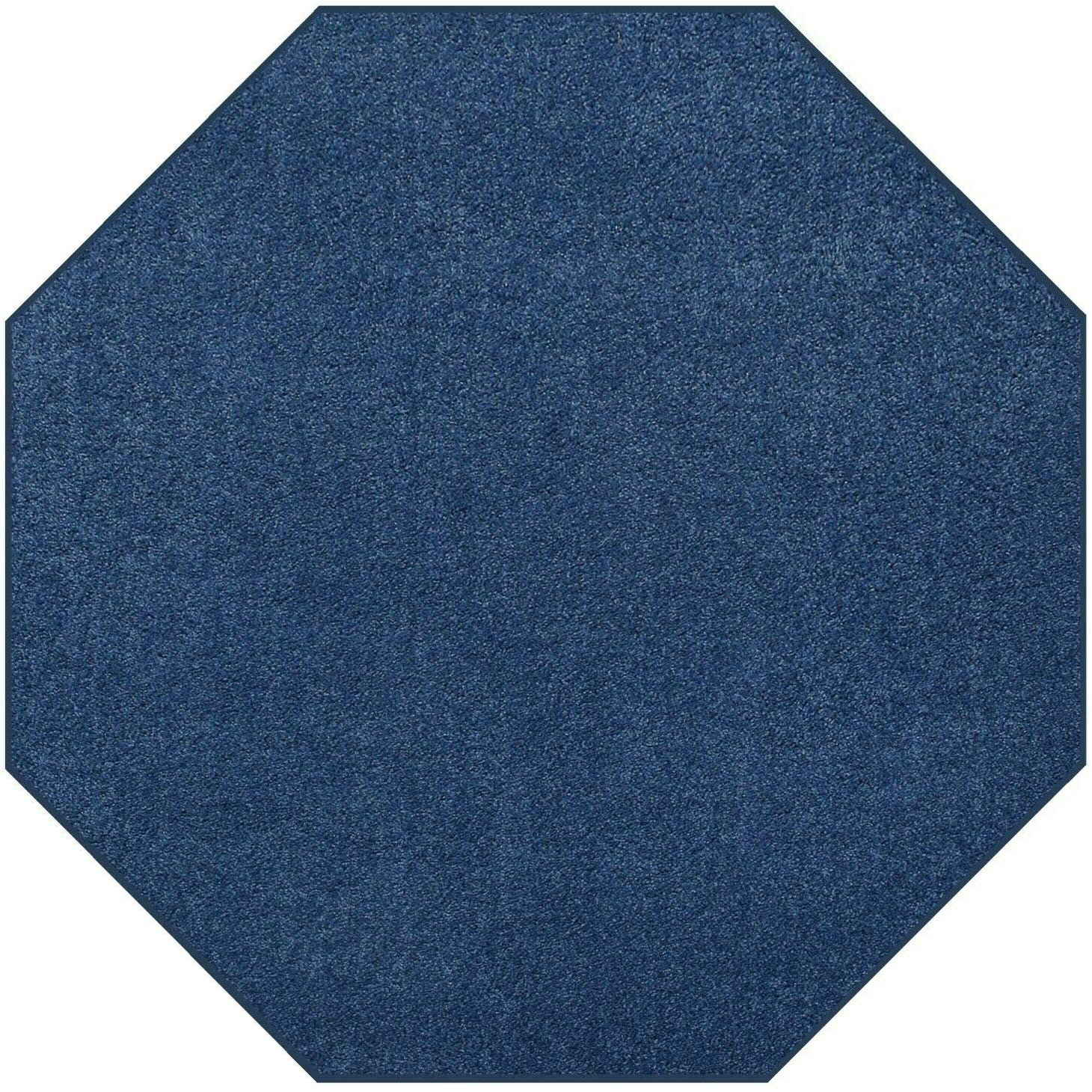 Eider & Ivory™ Octagon Melillo Dark Blue Area Rug Wayfair