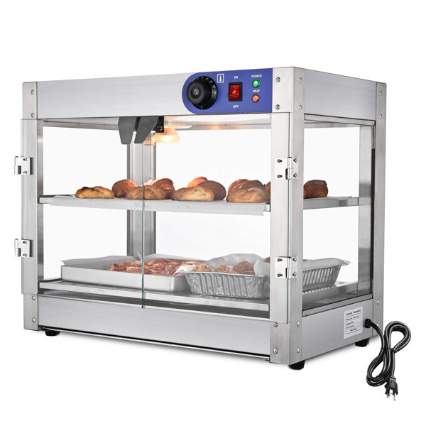 NEW Bakery Showcase Donuts Bagel Pastry Dry Curved Glass Display Counter Top 
