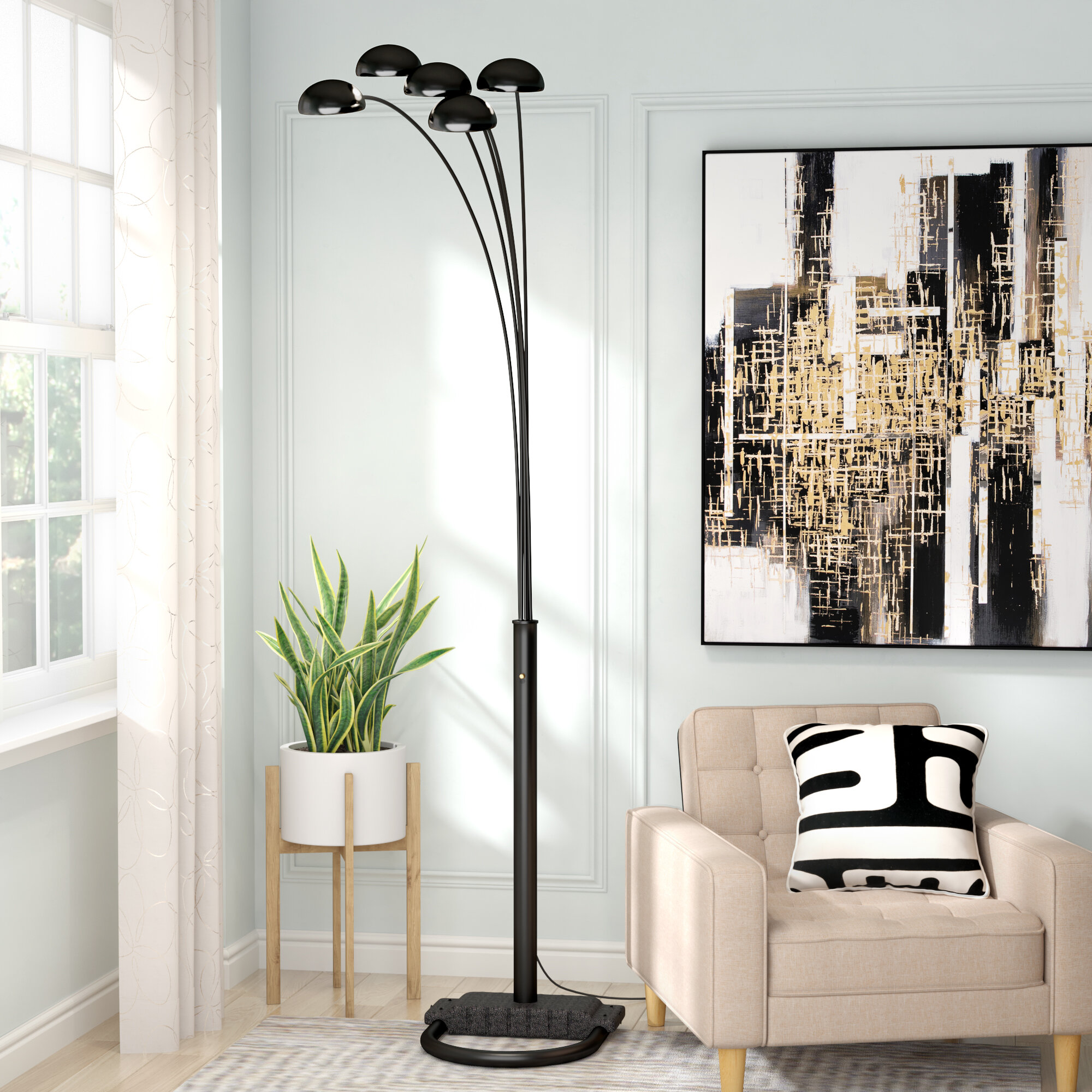 Permanent in de buurt Hobart Brayden Studio® Geneva 86" Tree Floor Lamp & Reviews | Wayfair