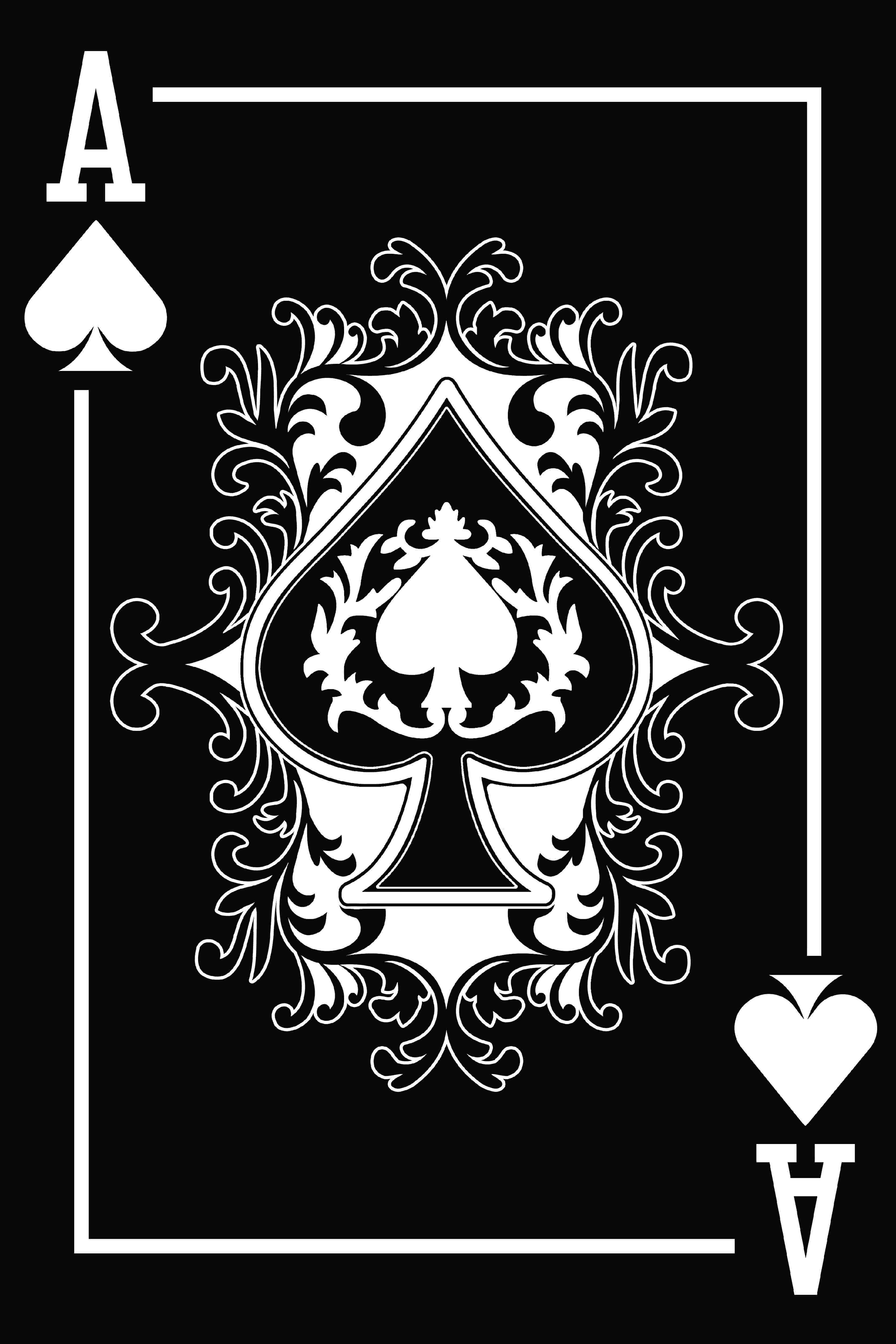 Trinx Ace Of Spades 1 Wrapped Canvas Wayfair