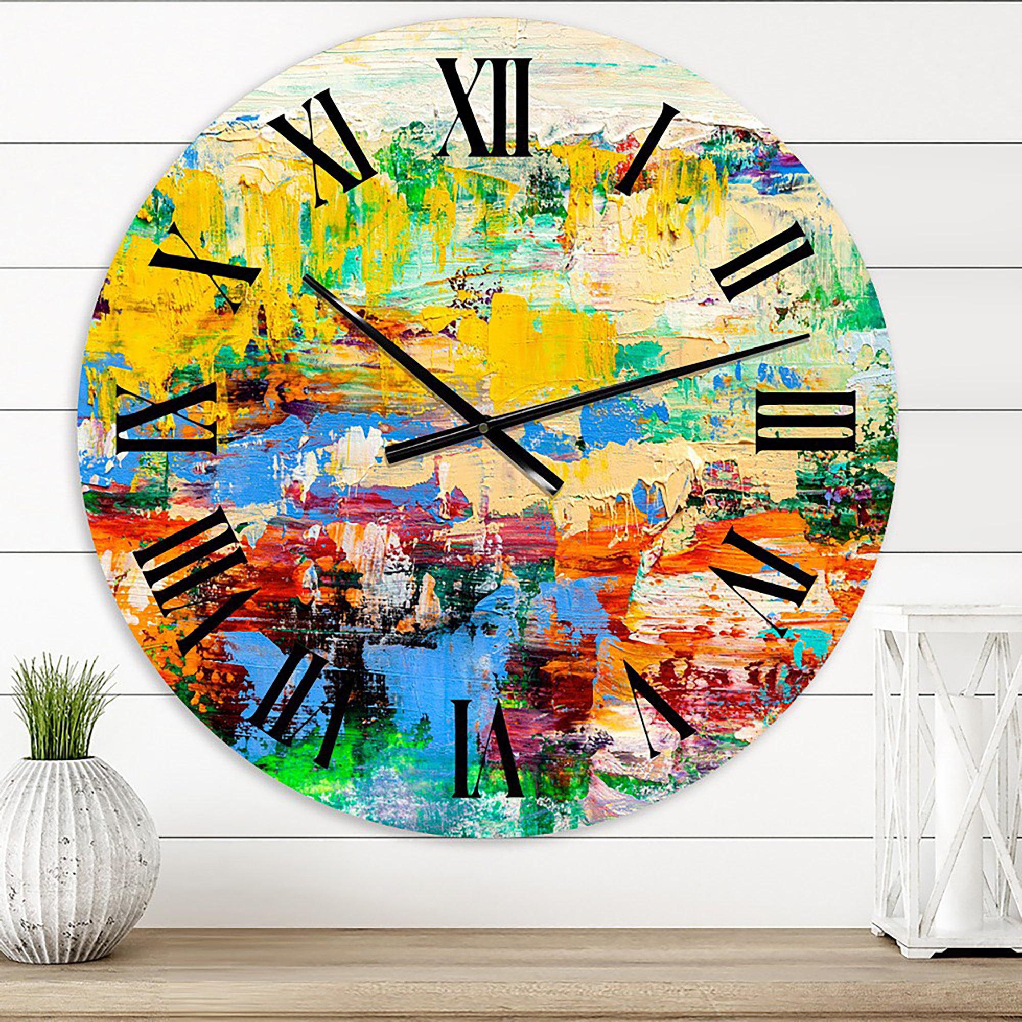 Bless international Abstract Art Multicolored Bright Texture I Modern
