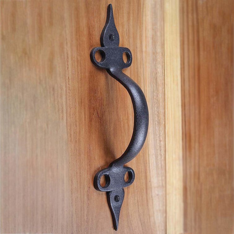 Large 12" Gothic Pointed Spear Head Cast Iron Door Handle Pull Castle Mansion 