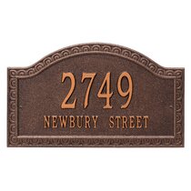 Whitehall Pensacola Oak Address Marker Personalized Sign Plaque in 17 Colors 