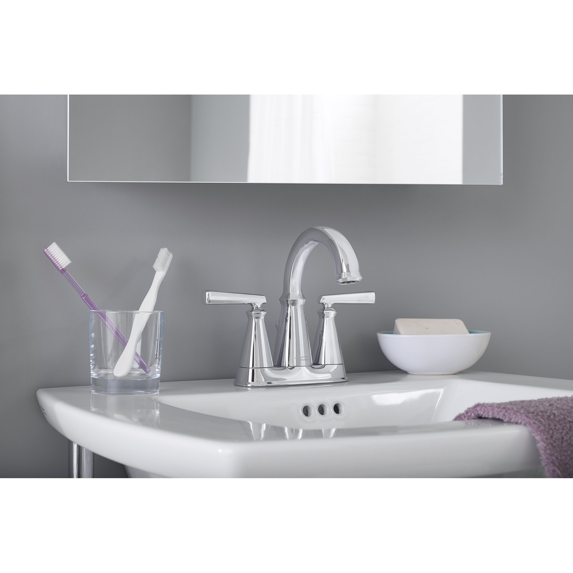 American Standard Edgemere 4Inch Centerset 2Handle Bathroom Faucet