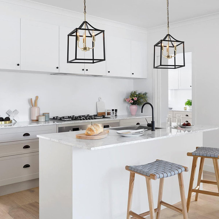Latitude Run® 3-Light Lantern Chandelier,Industrial Black ...