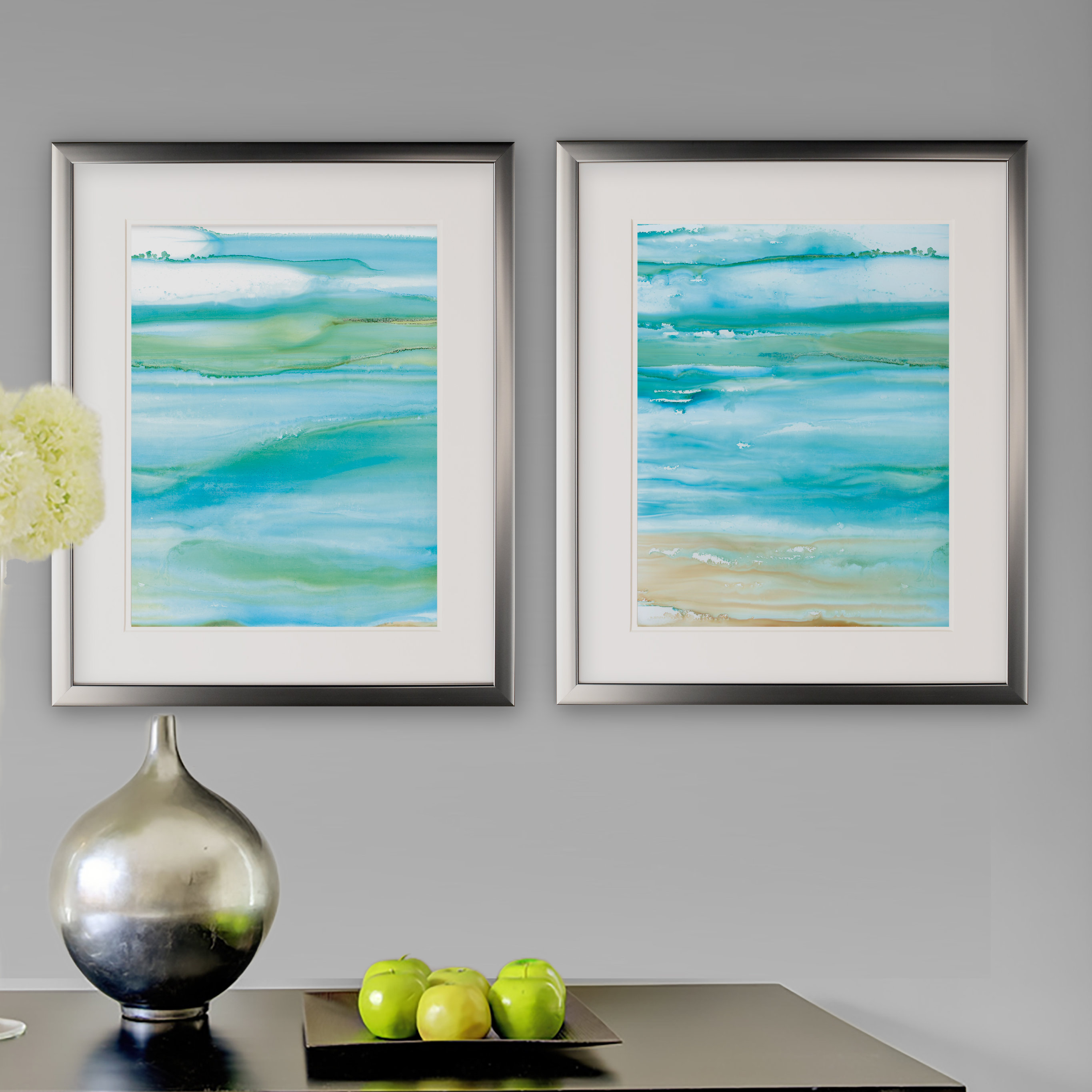 Highland Dunes Coastal Abstract 2 Piece Set & Reviews Wayfair