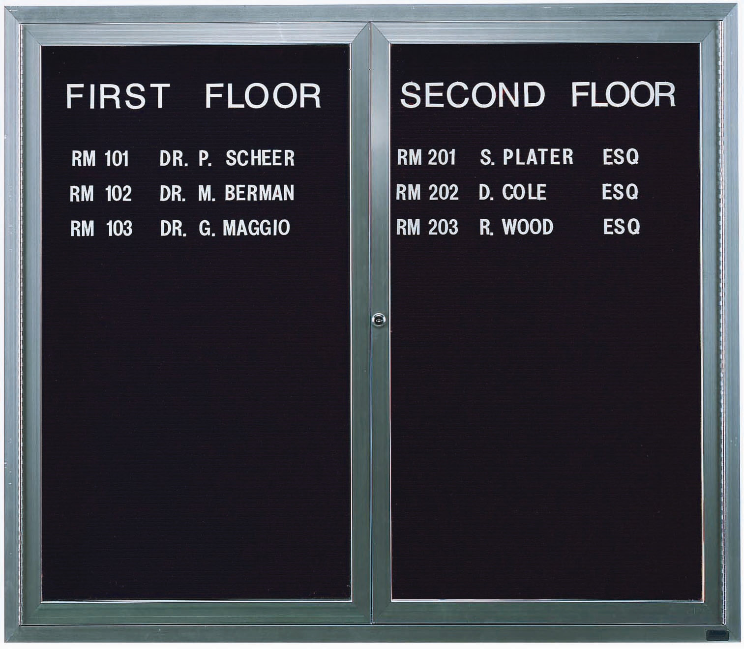 AARCO Outdoor Directory Enclosed Wall Mounted Letter Board