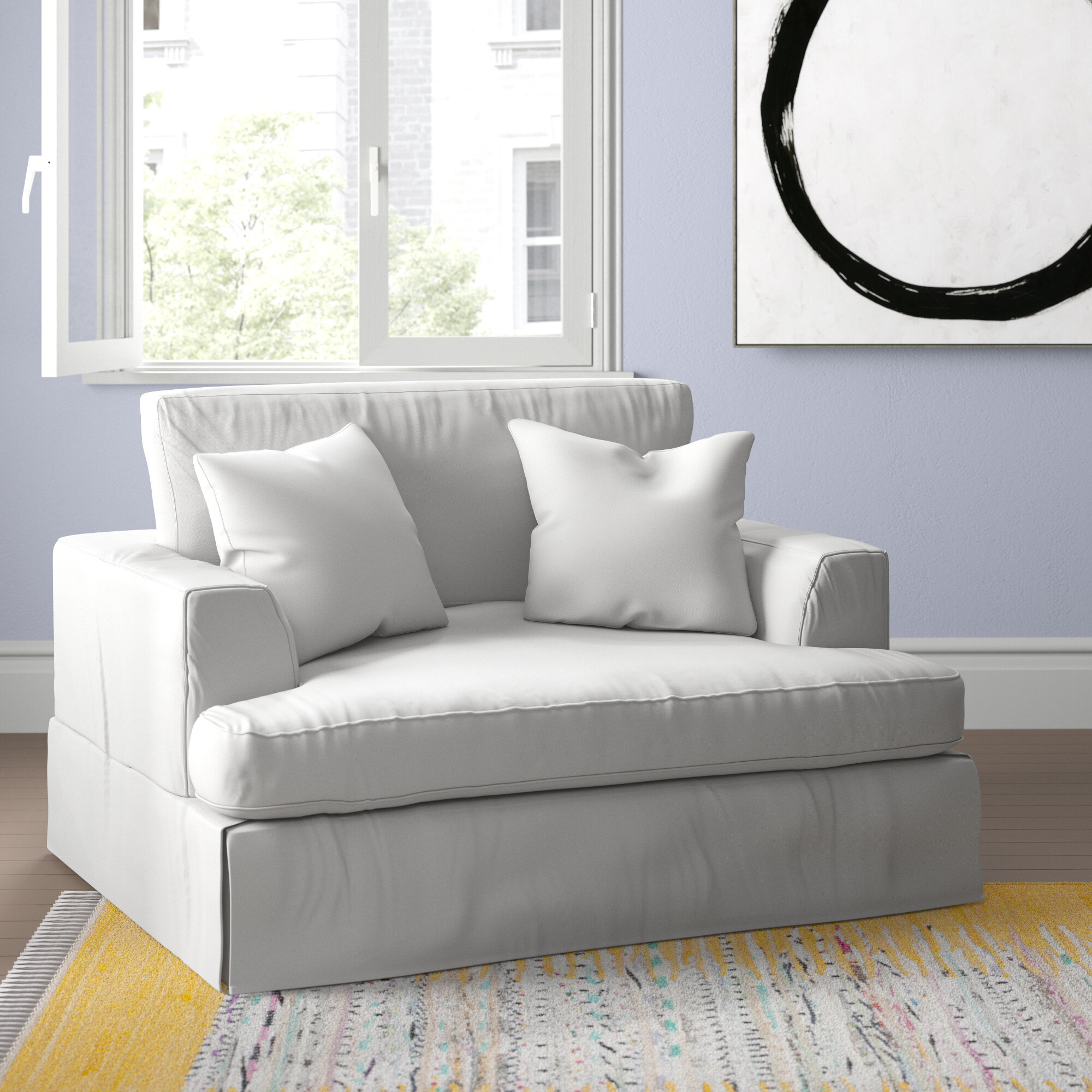 Lucia 50” Wide Down Cushion Slipcovered Armchair