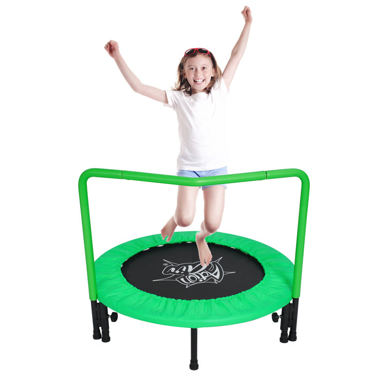 lave et eksperiment løn Torrent Action Air Mini 3' Foldable Round Backyard Trampoline Indoor Kid/Toddler  Trampoline with Handlebar | Wayfair