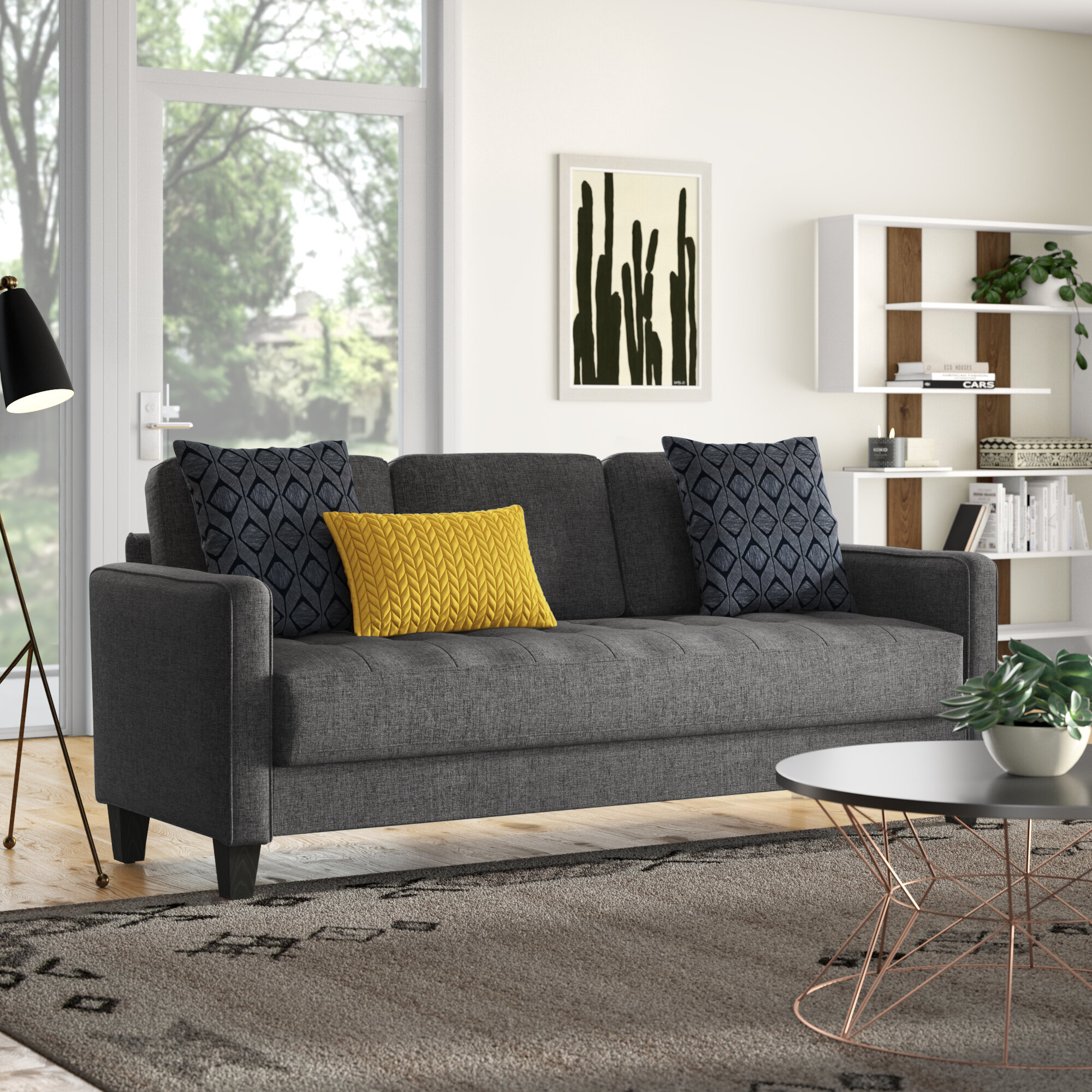 Ebern Designs Bloomsburg 76.8'' Upholstered Sofa & Reviews | Wayfair