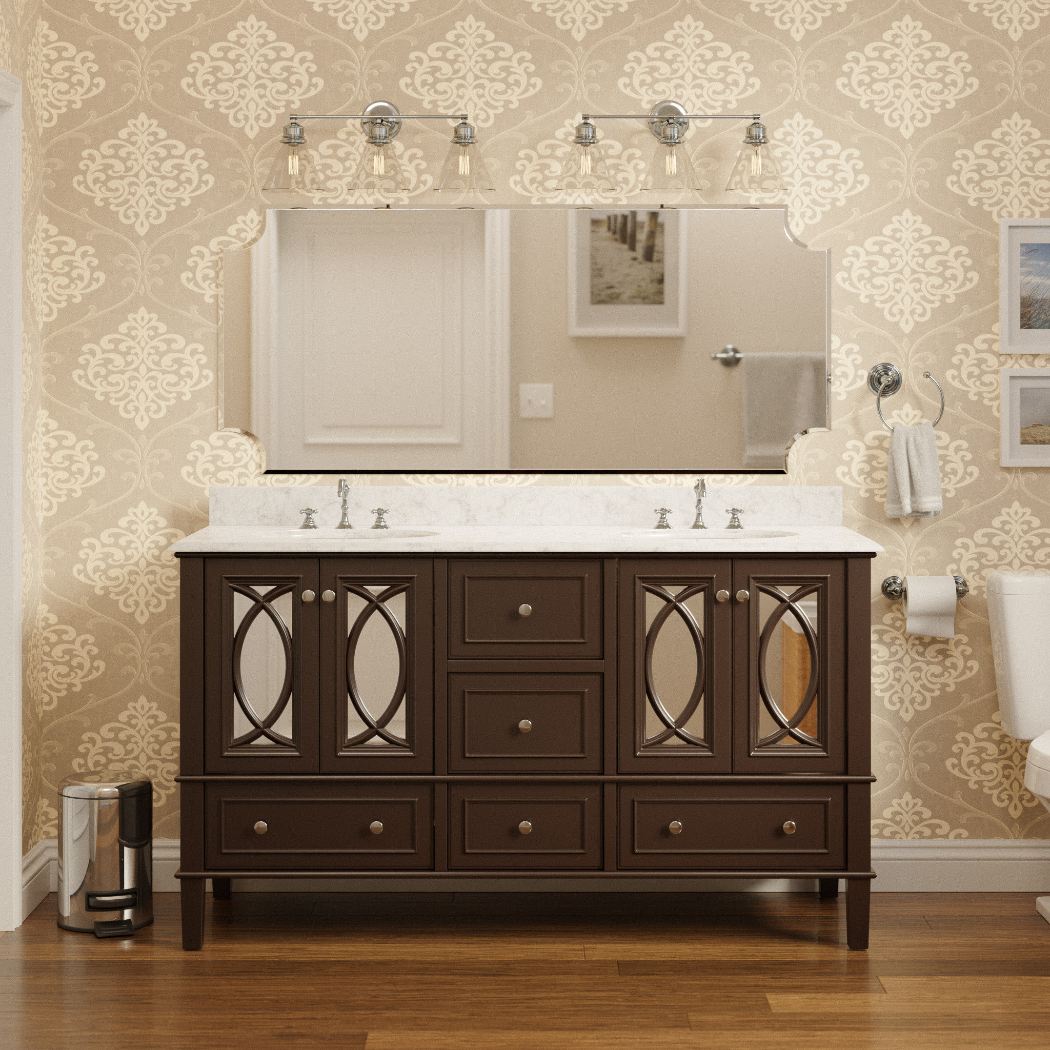 Winston Porter Brendale 60" Double Bathroom Vanity Set Wayfair Canada