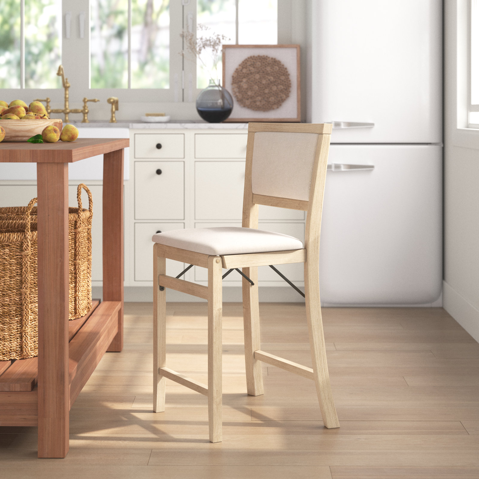 Sand & Stable Barberton Counter Height Folding Chair With Fabric Padded