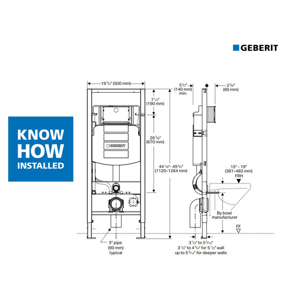 Duravit Geberit Dual Flush Toilet Tank & Reviews | Wayfair