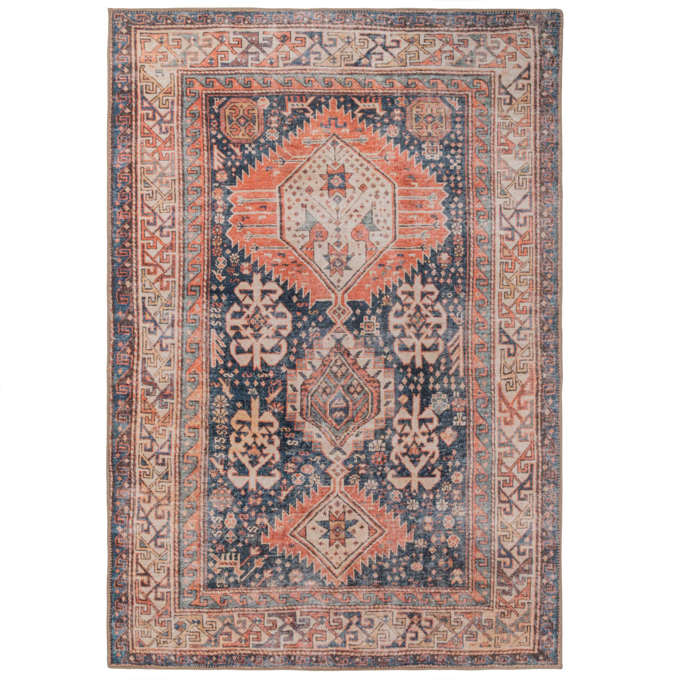 Kukoon Blue Terracotta Distressed Traditional Rug Wayfair.ie