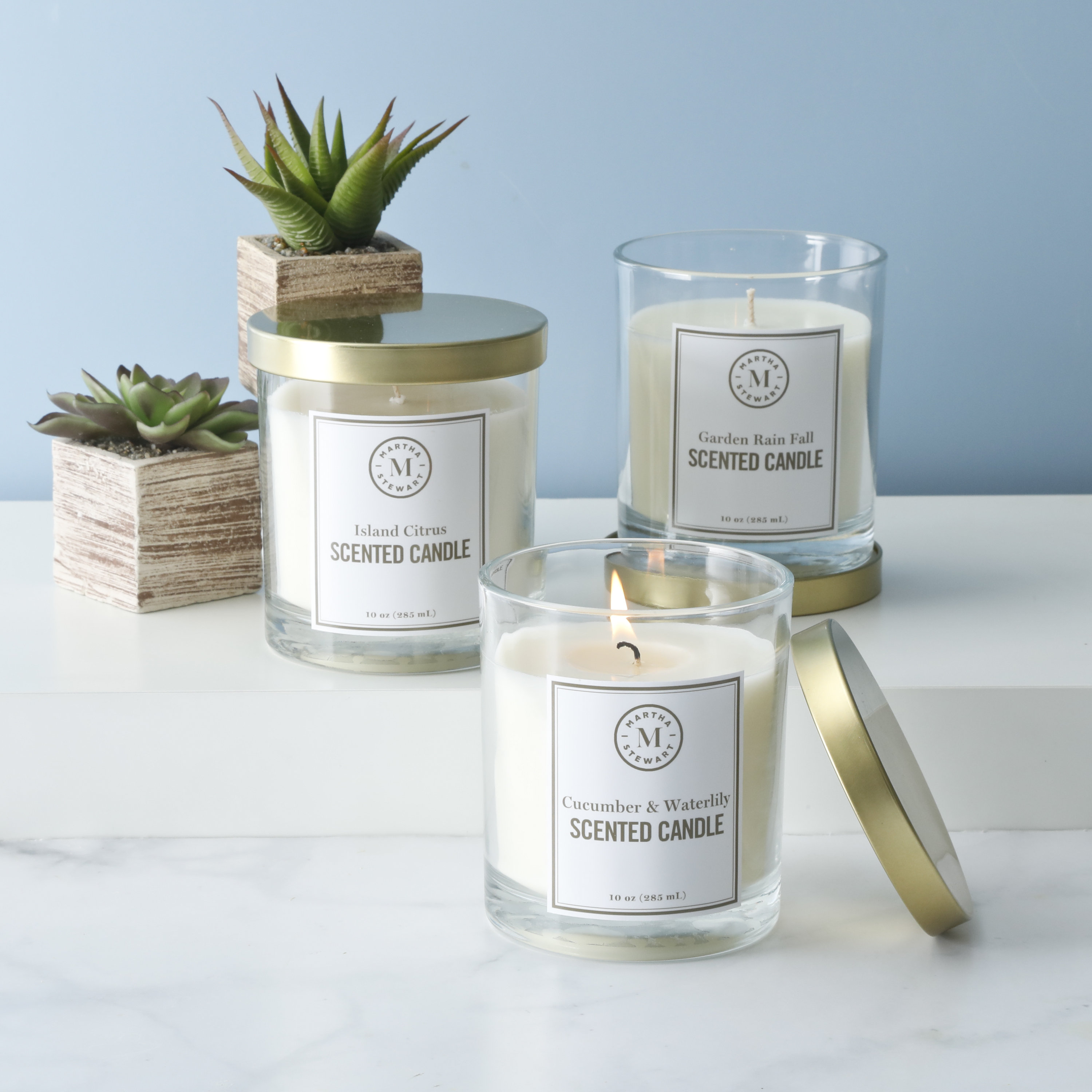 Martha Stewart 3 Piece Unscented Jar Candle Set Wayfair