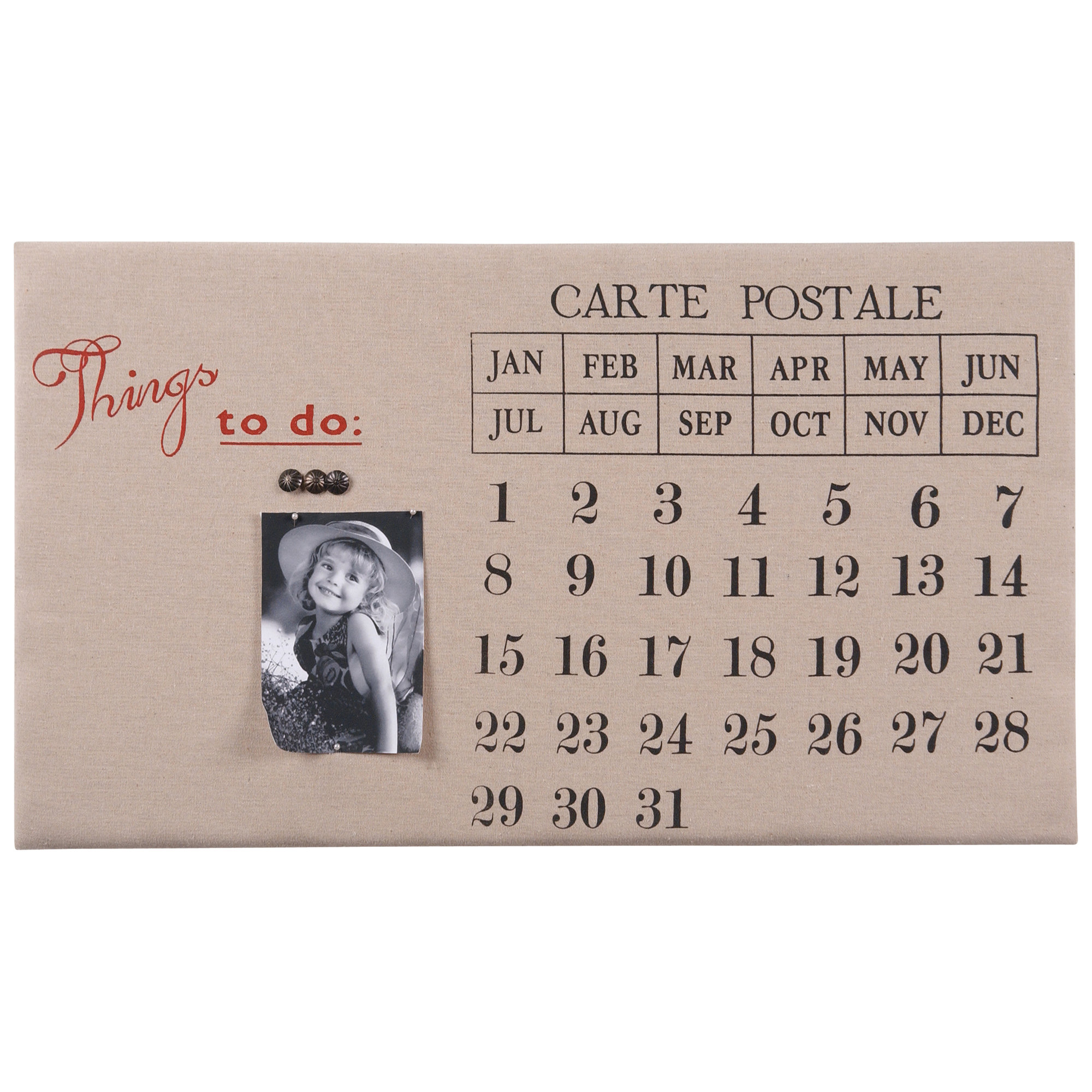 Wilco Home Eternal Calendar/Planner Wall Mounted Bulletin Board Wayfair