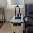 Gracie Oaks Ashworth Tray Top End Table with Storage and Built-In ...