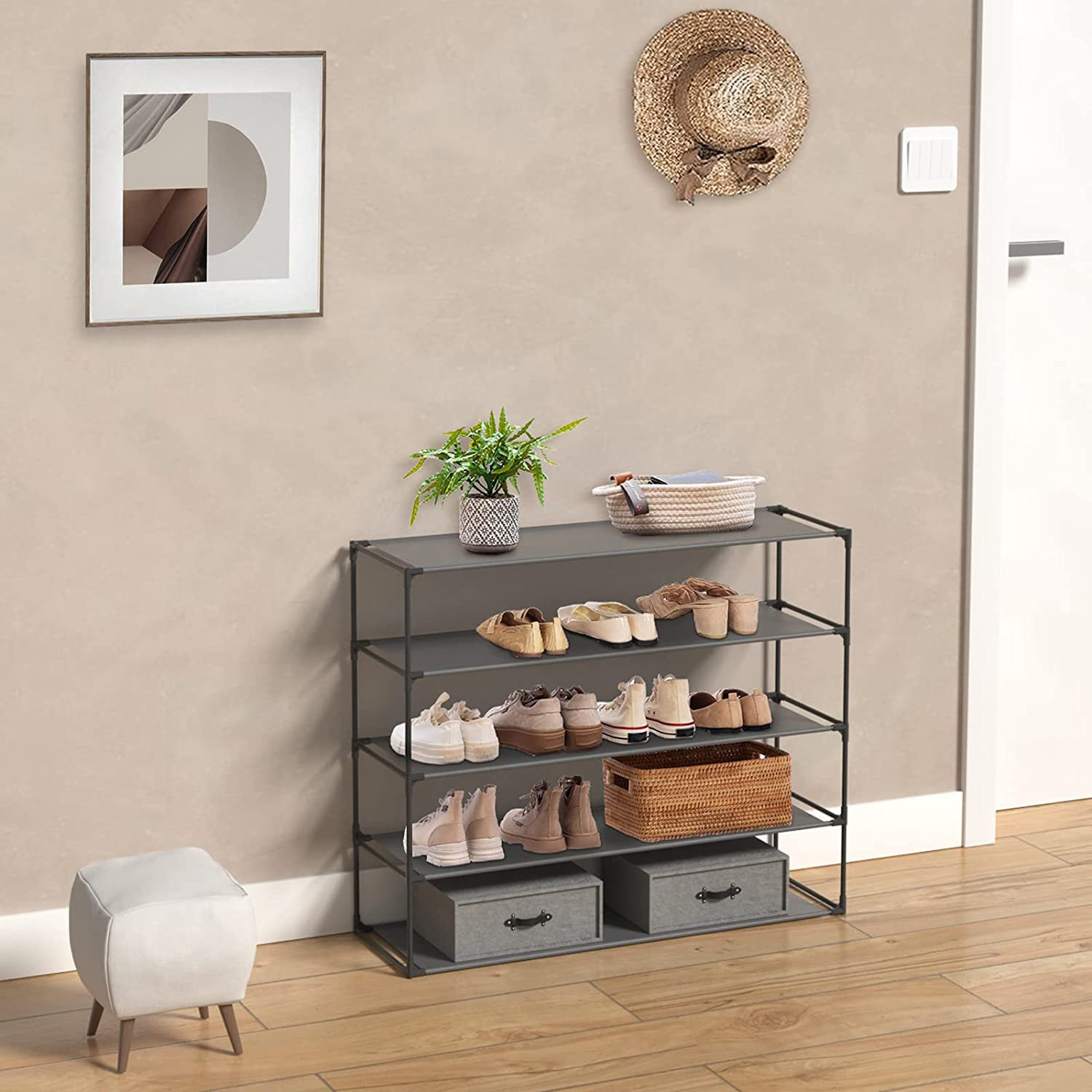 Rebrilliant Shoe Rack For Entrance Small Space For Dorm Shoe Racks, Over Door Shoe Rack, Kitchen