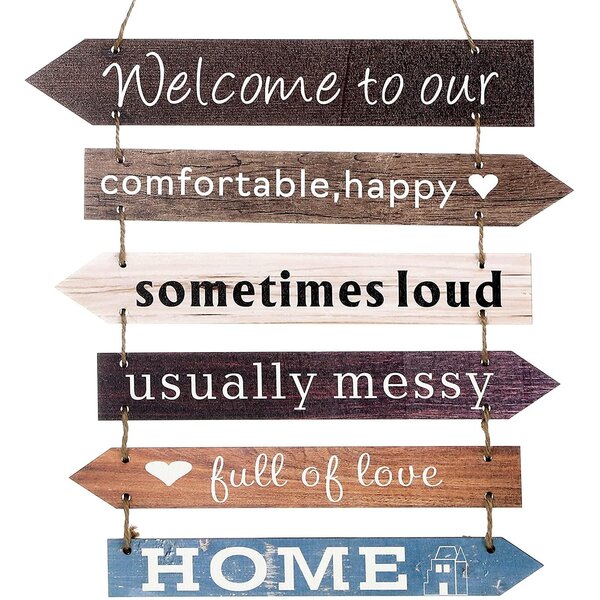 SPRING IS HERE TIME HANGING FENCE DECOR WELCOME BLESS OUR HOME PAINTED WOOD WIRE 