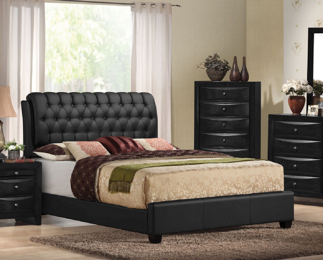 Lark Manor Drexel Tufted Upholstered Standard Bed | Wayfair