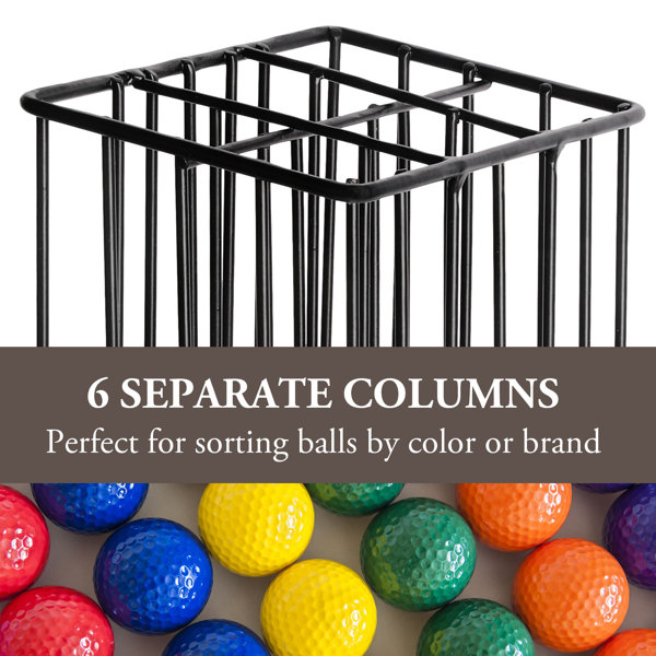 WFX Utility™ Black Metal Wire Golf Ball Storage Rack | Wayfair